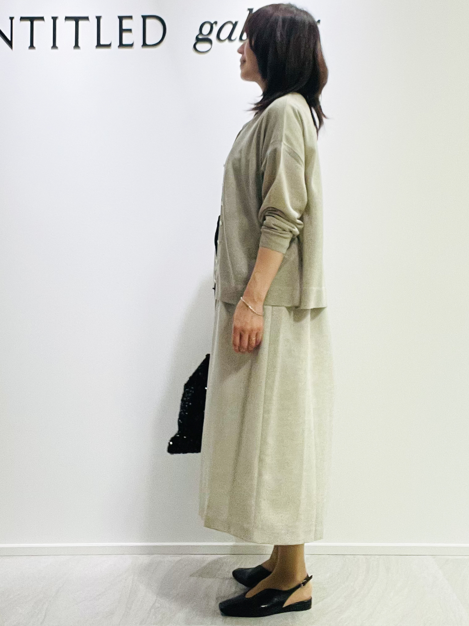 めいさんの「UNTITLED｜【接触冷感/UVカット/イージーケア】配色ラインワンピース」を使ったコーディネート