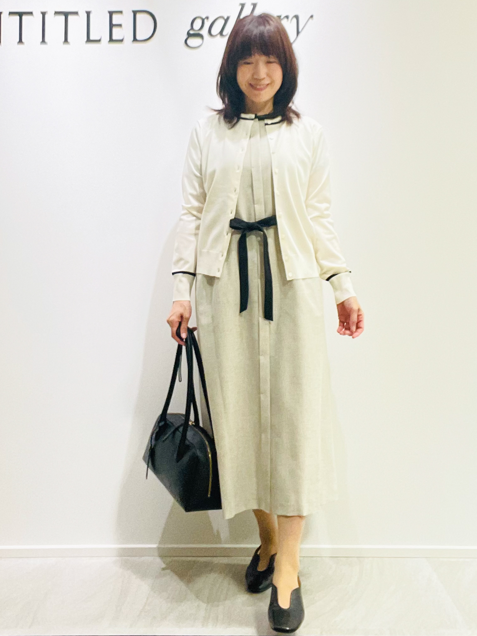 めいさんの「UNTITLED｜【アンサンブル可能/秋羽織り】コンパクトニットカーディガン」を使ったコーディネート