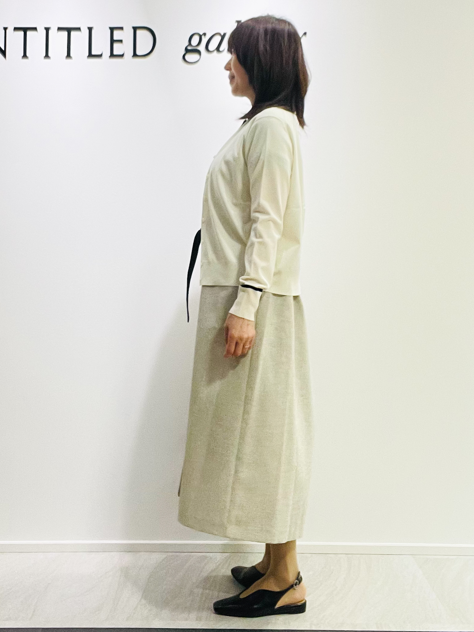 めいさんの「UNTITLED｜【アンサンブル可能/秋羽織り】コンパクトニットカーディガン」を使ったコーディネート