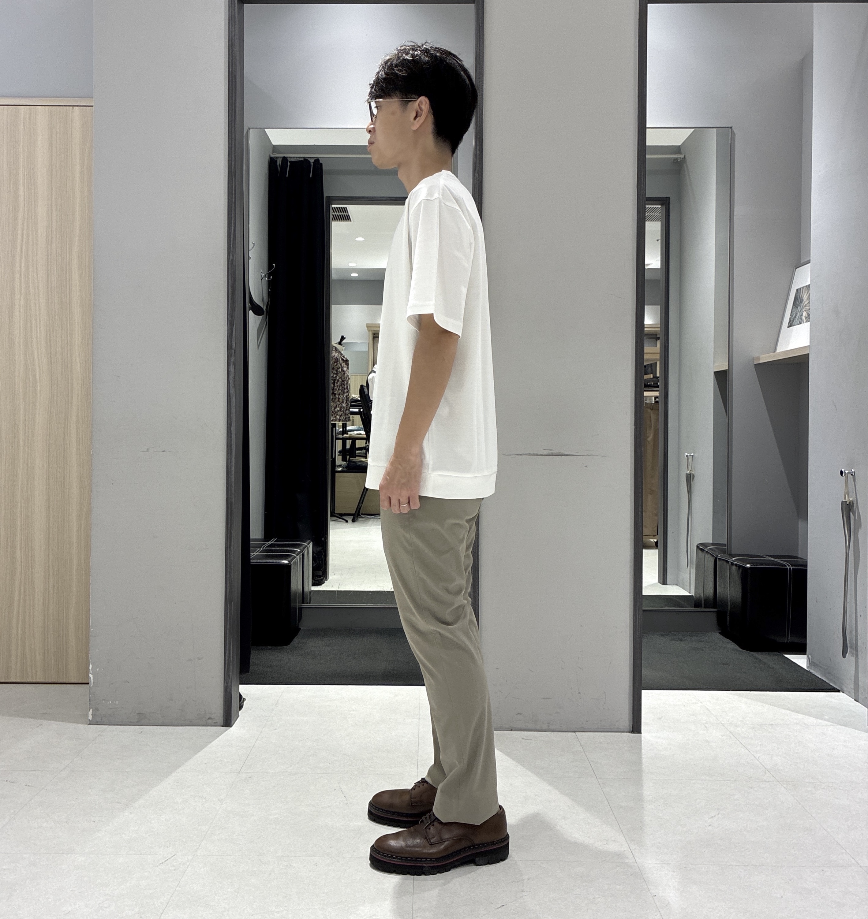 わいずみさんの「TAKEO KIKUCHI｜【抗菌防臭】COOL DOTS（R）ドビープリント ジャケット」を使ったコーディネート