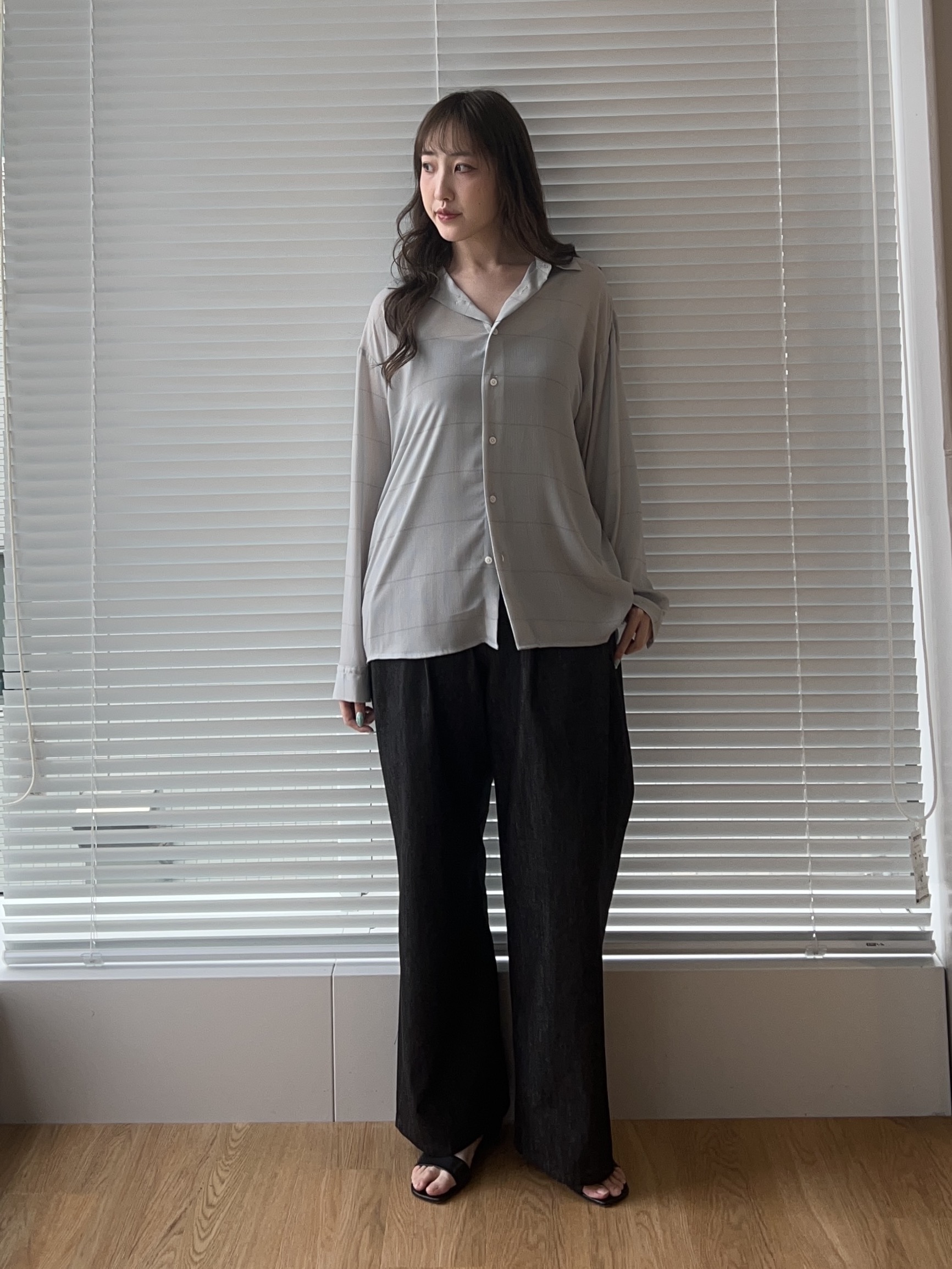 mさんの「tk.TAKEO KIKUCHI｜【接触冷感】シアーチェックシャツ」を使ったコーディネート