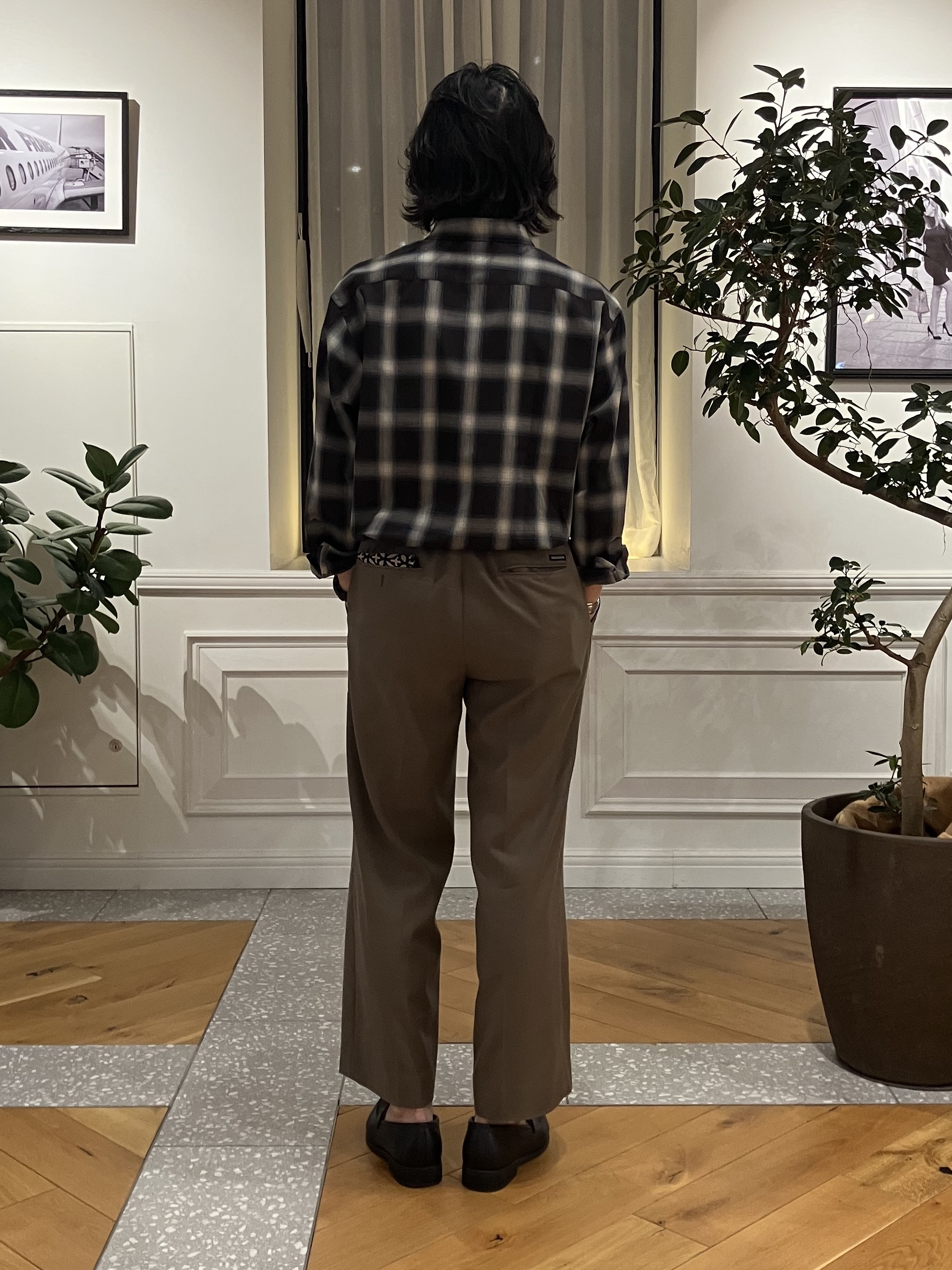 junyaさんの「DRESSTERIOR｜【日本製】オンブレーチェックシャツ」を使ったコーディネート