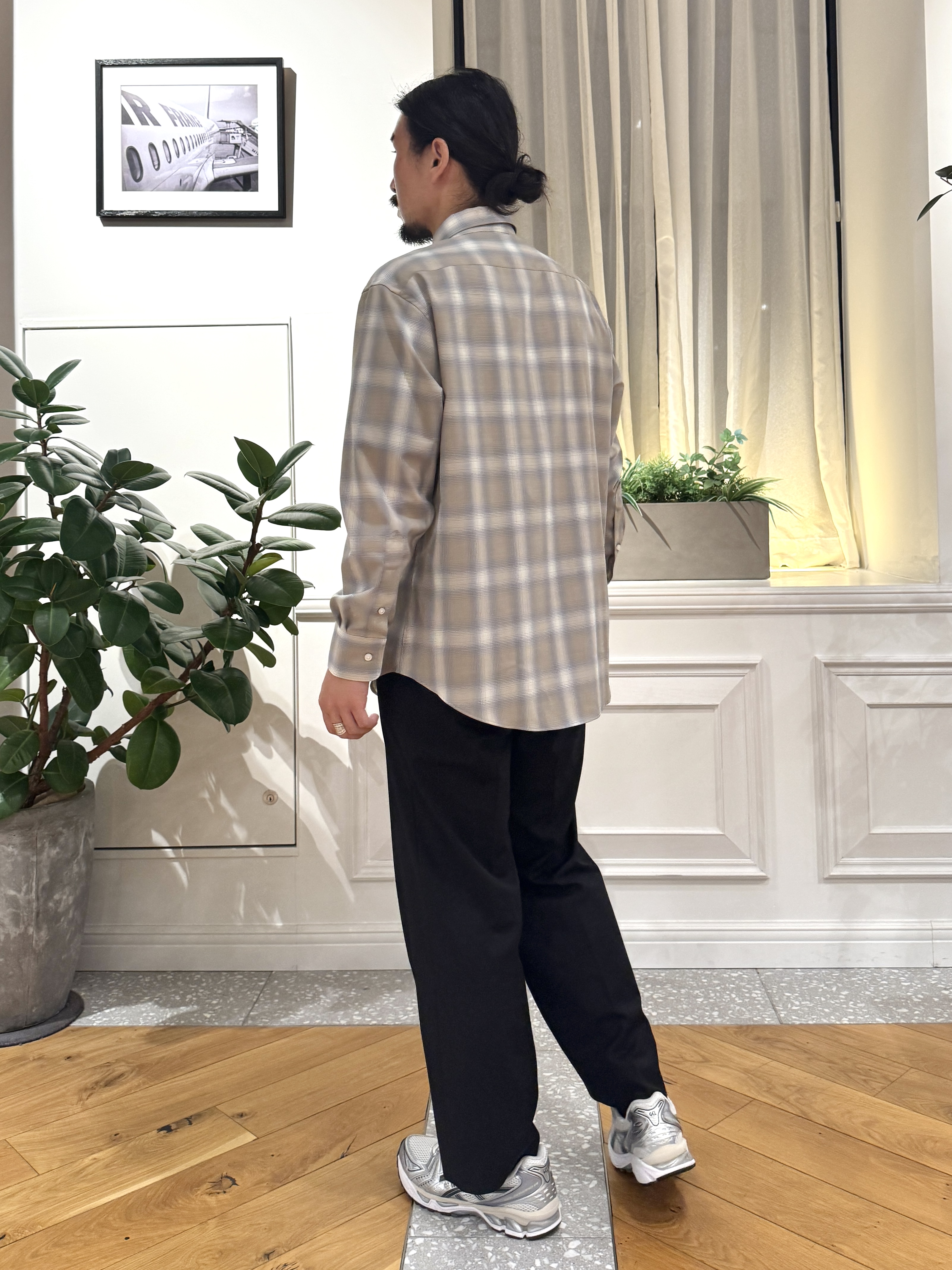 kawarataniさんの「DRESSTERIOR｜【日本製】オンブレーチェックシャツ」を使ったコーディネート