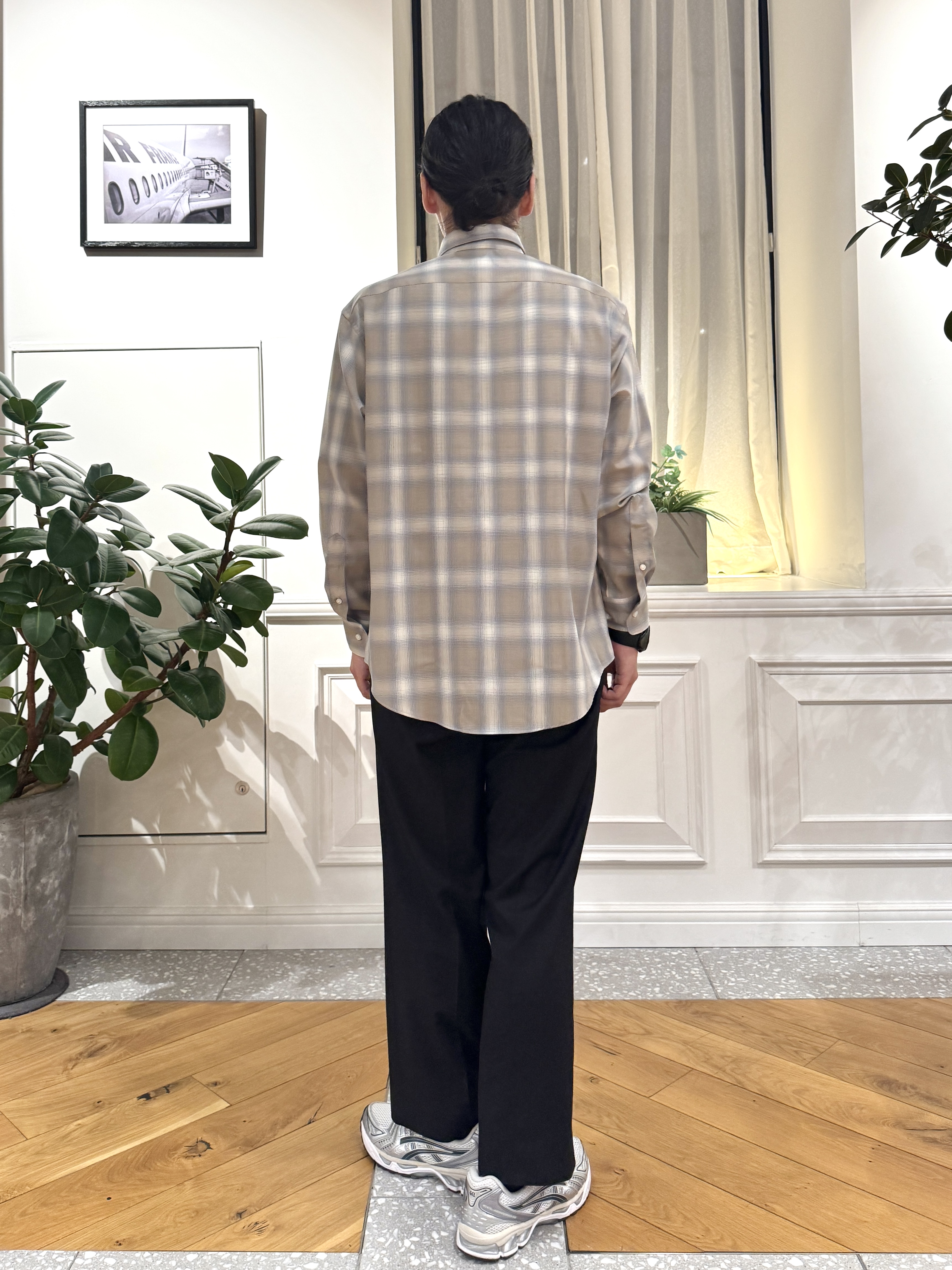 kawarataniさんの「DRESSTERIOR｜【日本製】オンブレーチェックシャツ」を使ったコーディネート