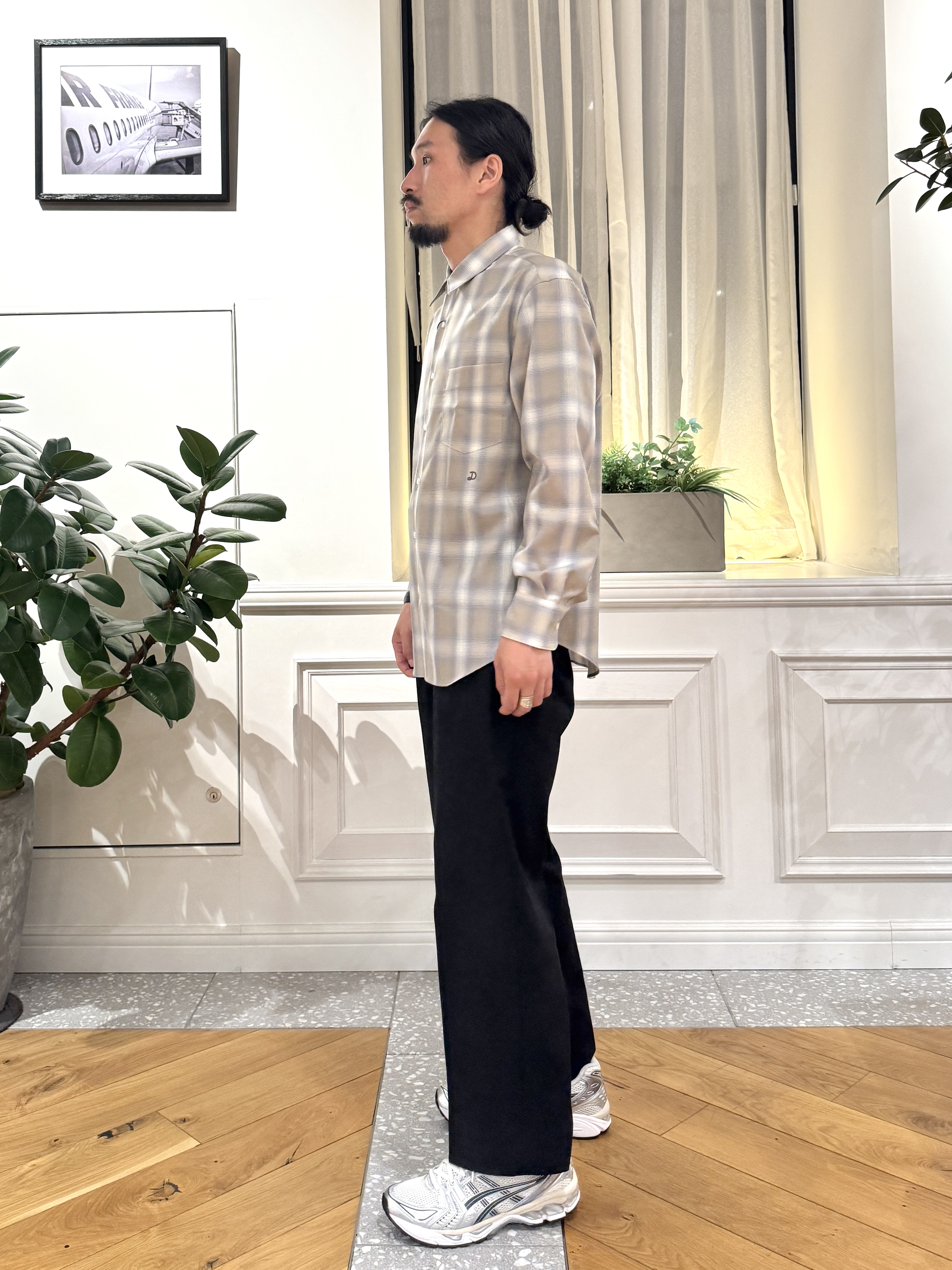 kawarataniさんの「DRESSTERIOR｜【日本製】オンブレーチェックシャツ」を使ったコーディネート