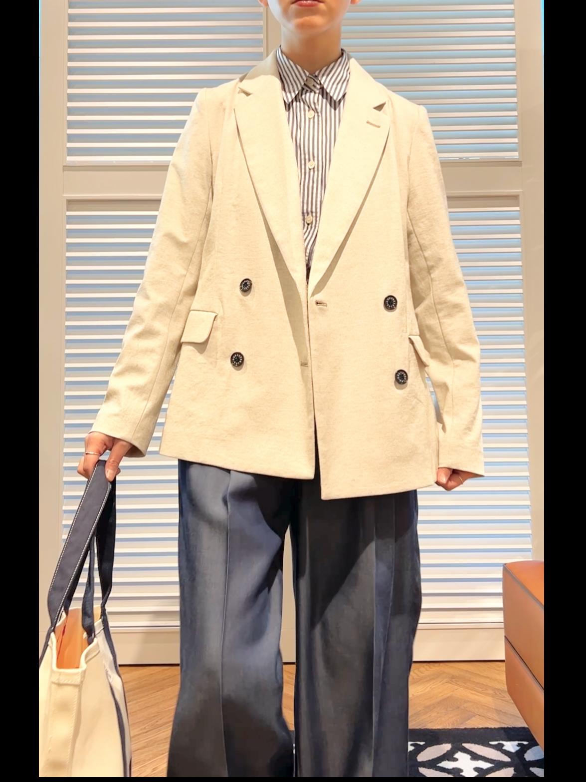 OCHIAIさんの「DRESSTERIOR｜【otonaMUSE5月号掲載/セットアップ可】テンセルデニムワイドパンツ」を使ったコーディネート