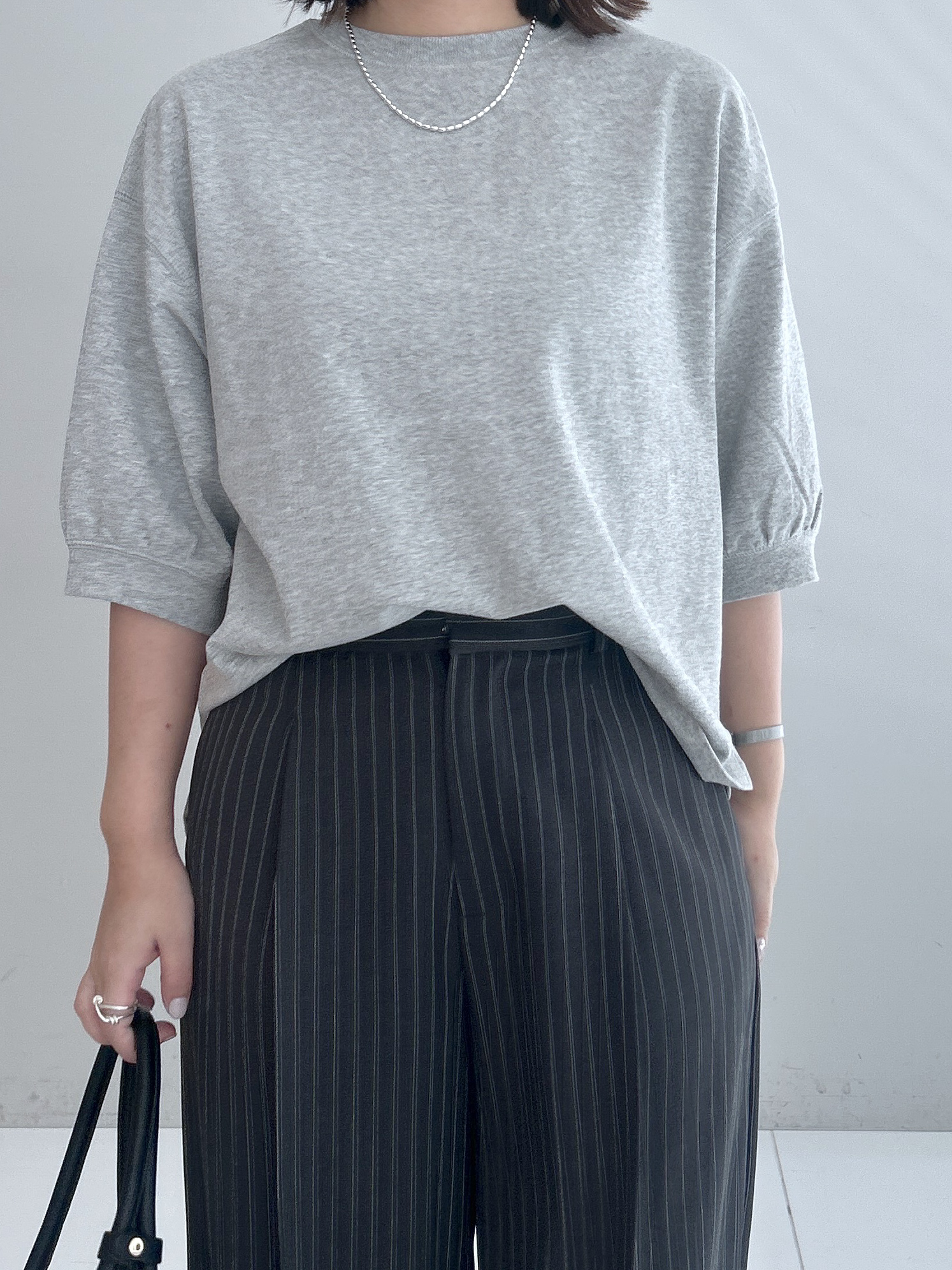 Hirokaさんの「Dessin｜【高レビュー/洗える/XS-L】バックヘンリーミニ裏毛 5分袖」を使ったコーディネート