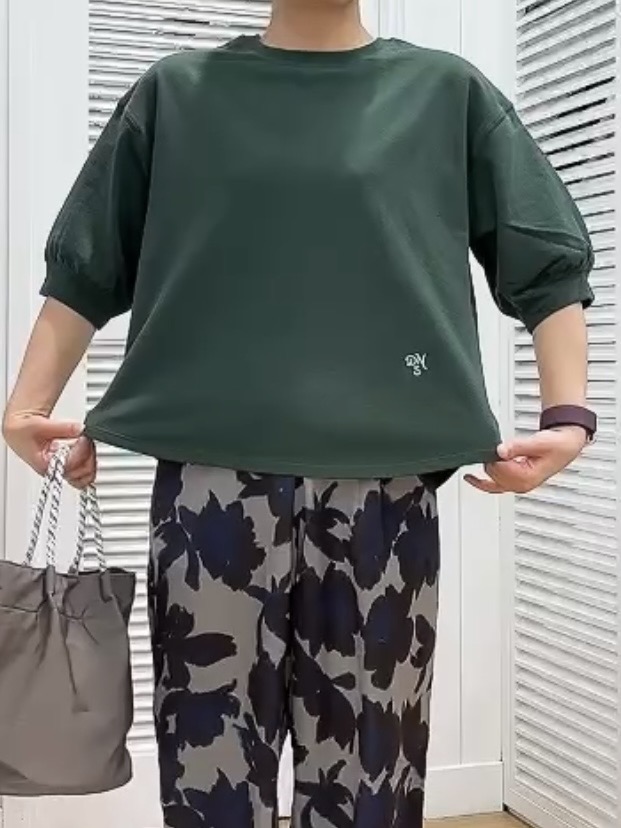 Hamaさんの「Dessin｜【高レビュー/洗える/XS-L】バックヘンリーミニ裏毛 5分袖」を使ったコーディネート