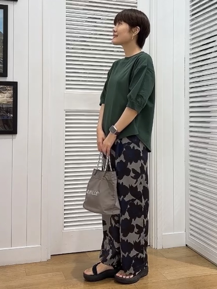 Hamaさんの「Dessin｜【高レビュー/洗える/XS-L】バックヘンリーミニ裏毛 5分袖」を使ったコーディネート