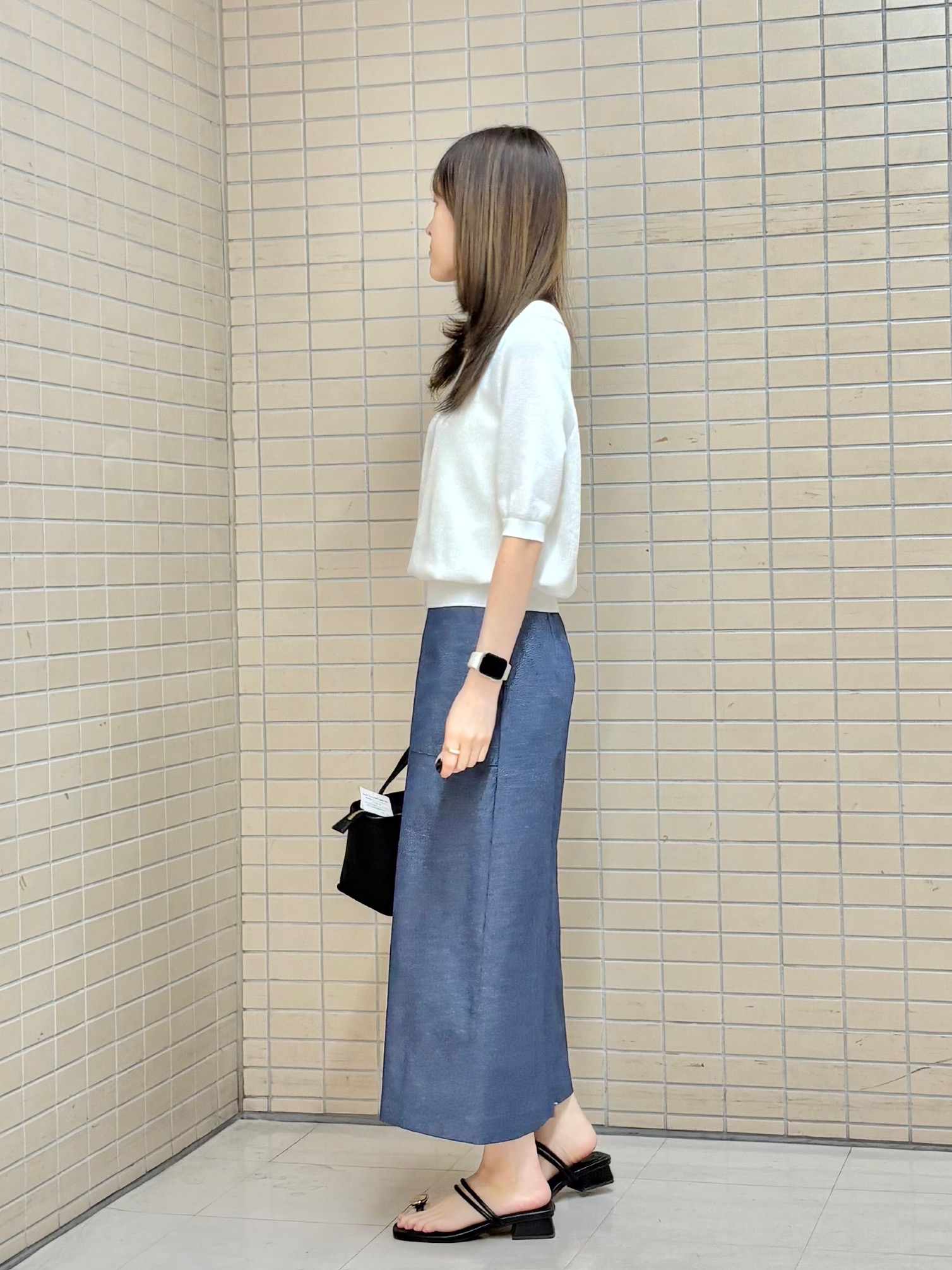 kyokaさんの「UNTITLED｜◆【アンサンブル可】ラメ混クルーネックプルオーバー」を使ったコーディネート