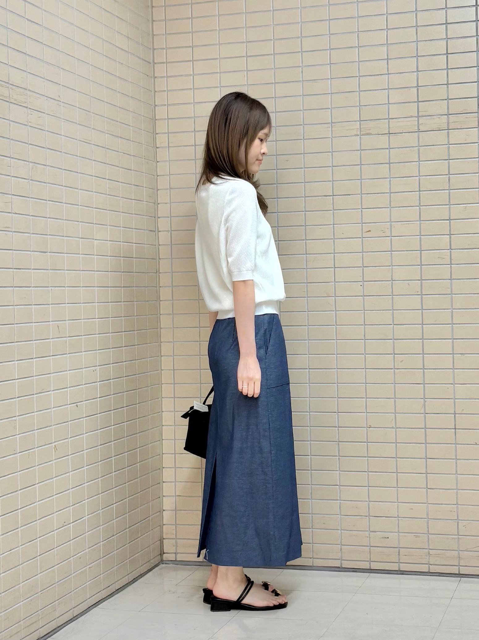 kyokaさんの「UNTITLED｜◆【アンサンブル可】ラメ混クルーネックプルオーバー」を使ったコーディネート