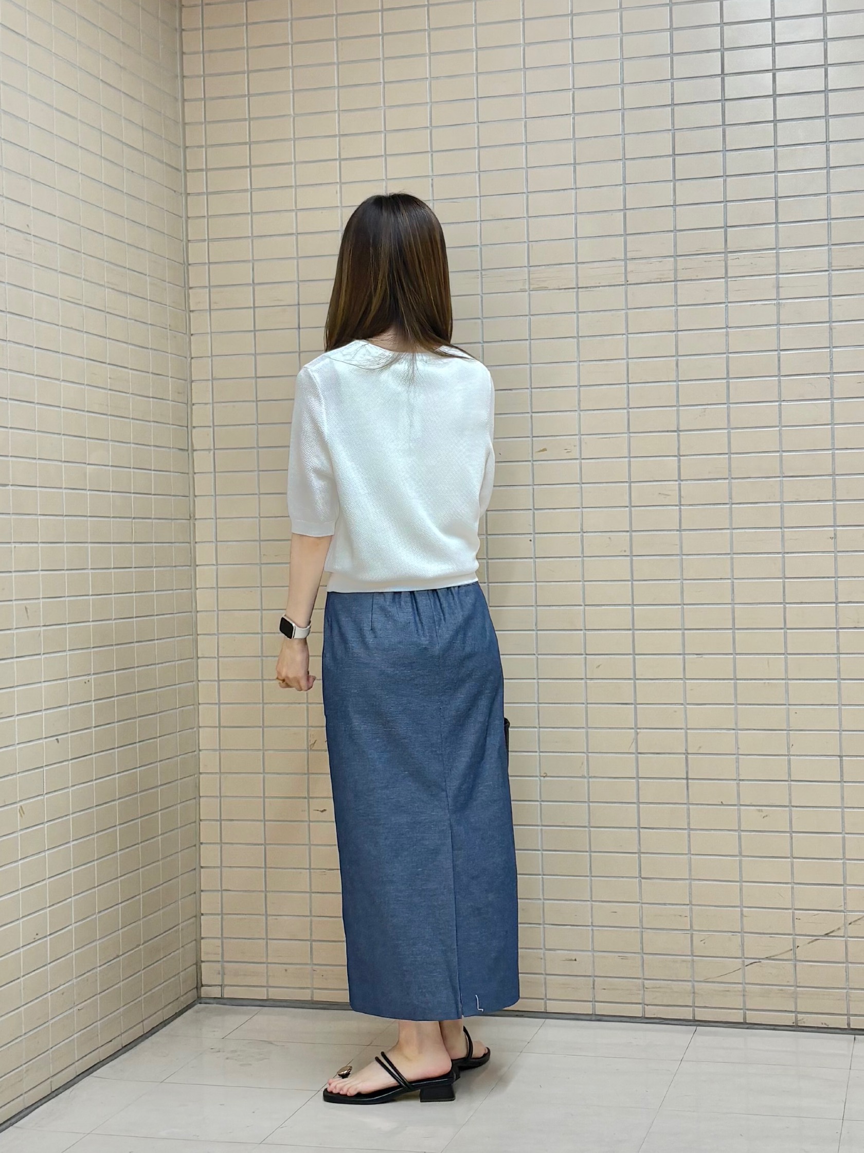 kyokaさんの「UNTITLED｜◆【アンサンブル可】ラメ混クルーネックプルオーバー」を使ったコーディネート