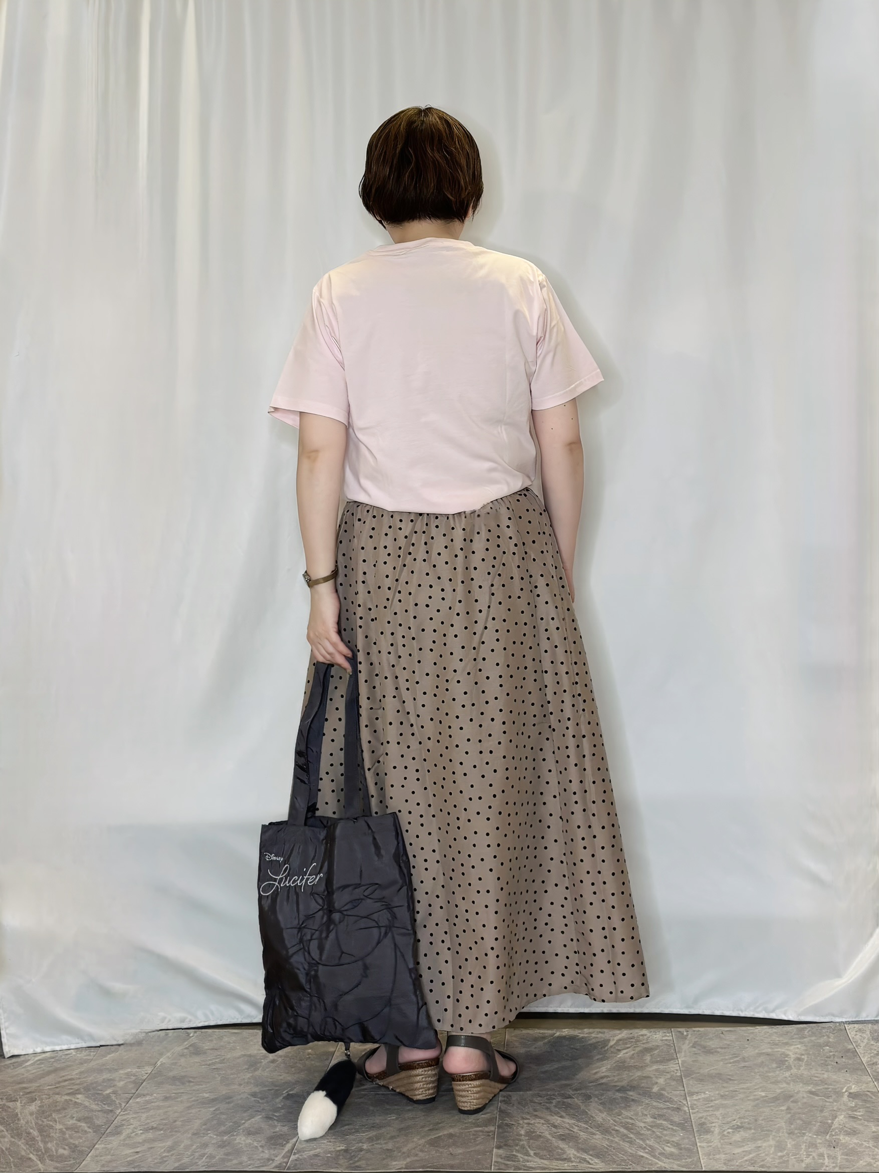 たみさんの「SHOO･LA･RUE｜【洗濯機可/S-LL】夏に快適サラサラ感 大人のプリントTシャツ」を使ったコーディネート