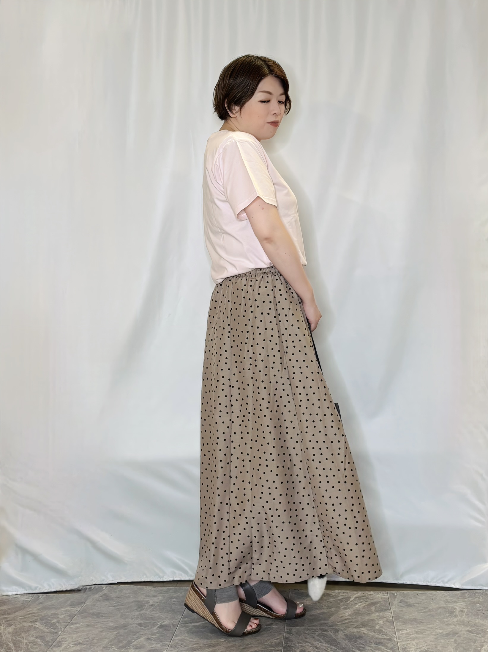 たみさんの「SHOO･LA･RUE｜【洗濯機可/S-LL】夏に快適サラサラ感 大人のプリントTシャツ」を使ったコーディネート