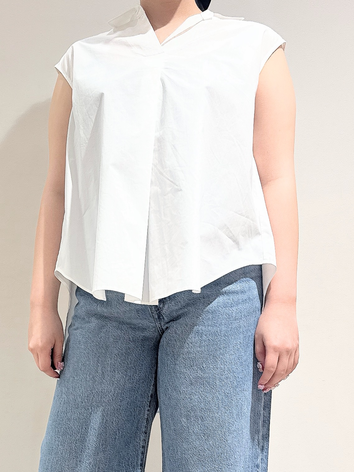 なかもとあきさんの「DRESSTERIOR｜フレンチスリーブ スキッパーブラウス」を使ったコーディネート