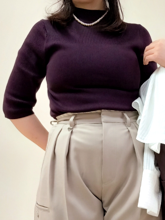 emiさんの「DRESSTERIOR｜◆シアーストライプクロップドシャツ」を使ったコーディネート