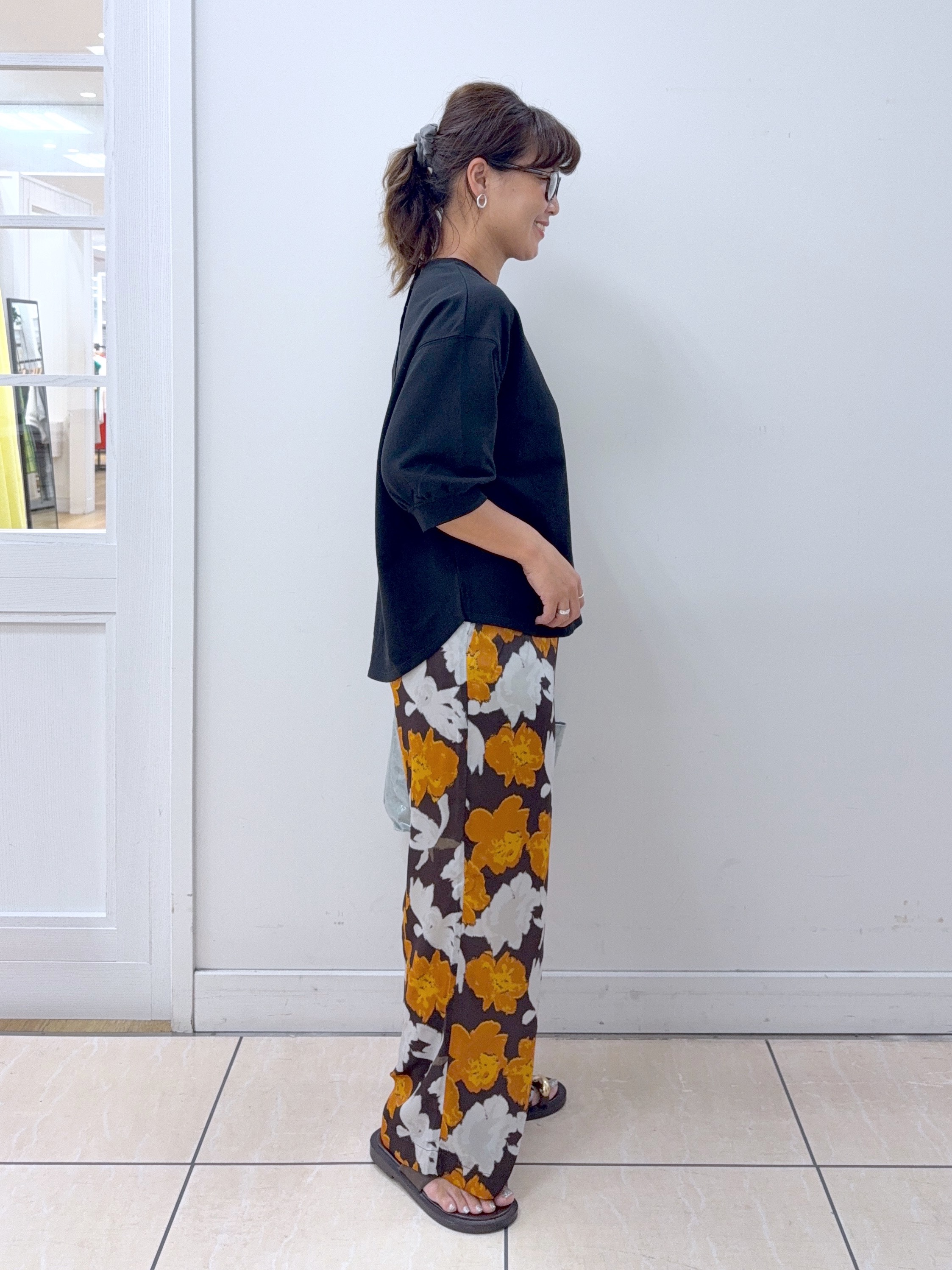 Osawaさんの「Dessin｜【高レビュー/洗える/XS-L】バックヘンリーミニ裏毛 5分袖」を使ったコーディネート