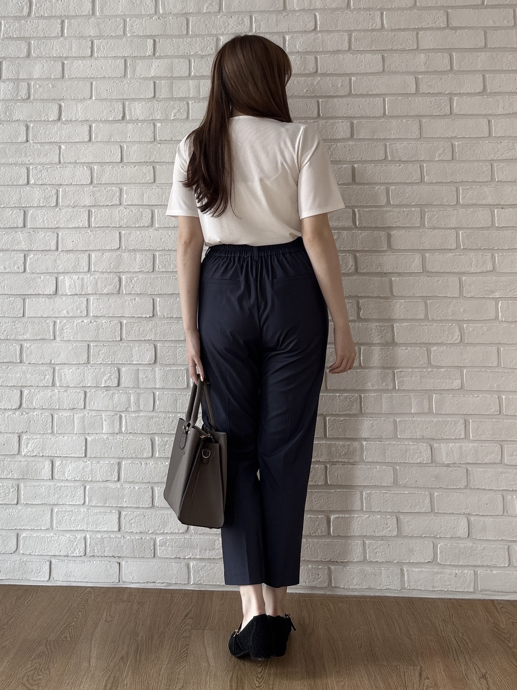 sayaさんの「grove｜着るだけで旬顔 ドレープネックテレコTシャツ」を使ったコーディネート
