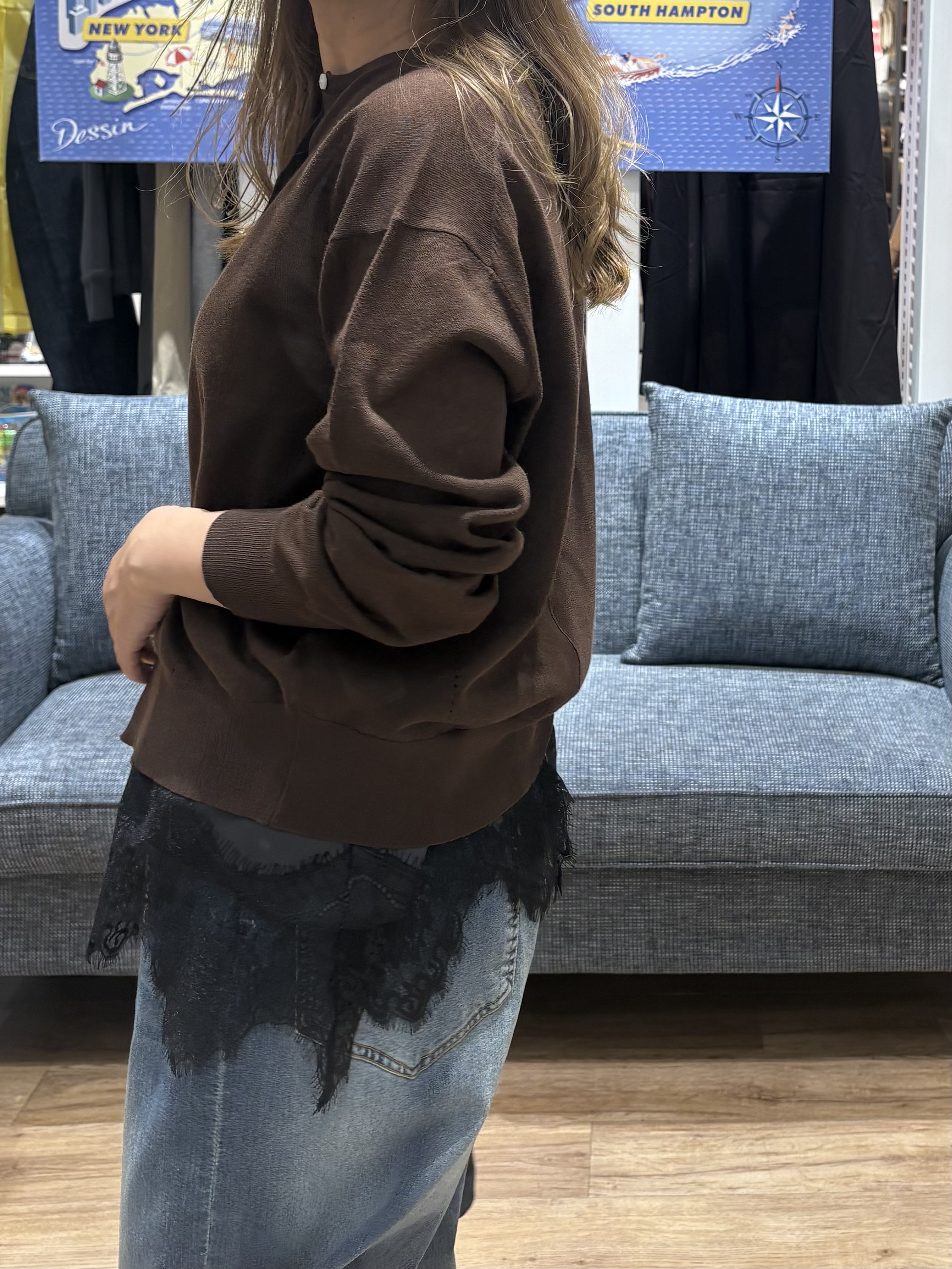 yuinaさんの「Dessin｜【接触冷感】ワイドデニムパンツ」を使ったコーディネート