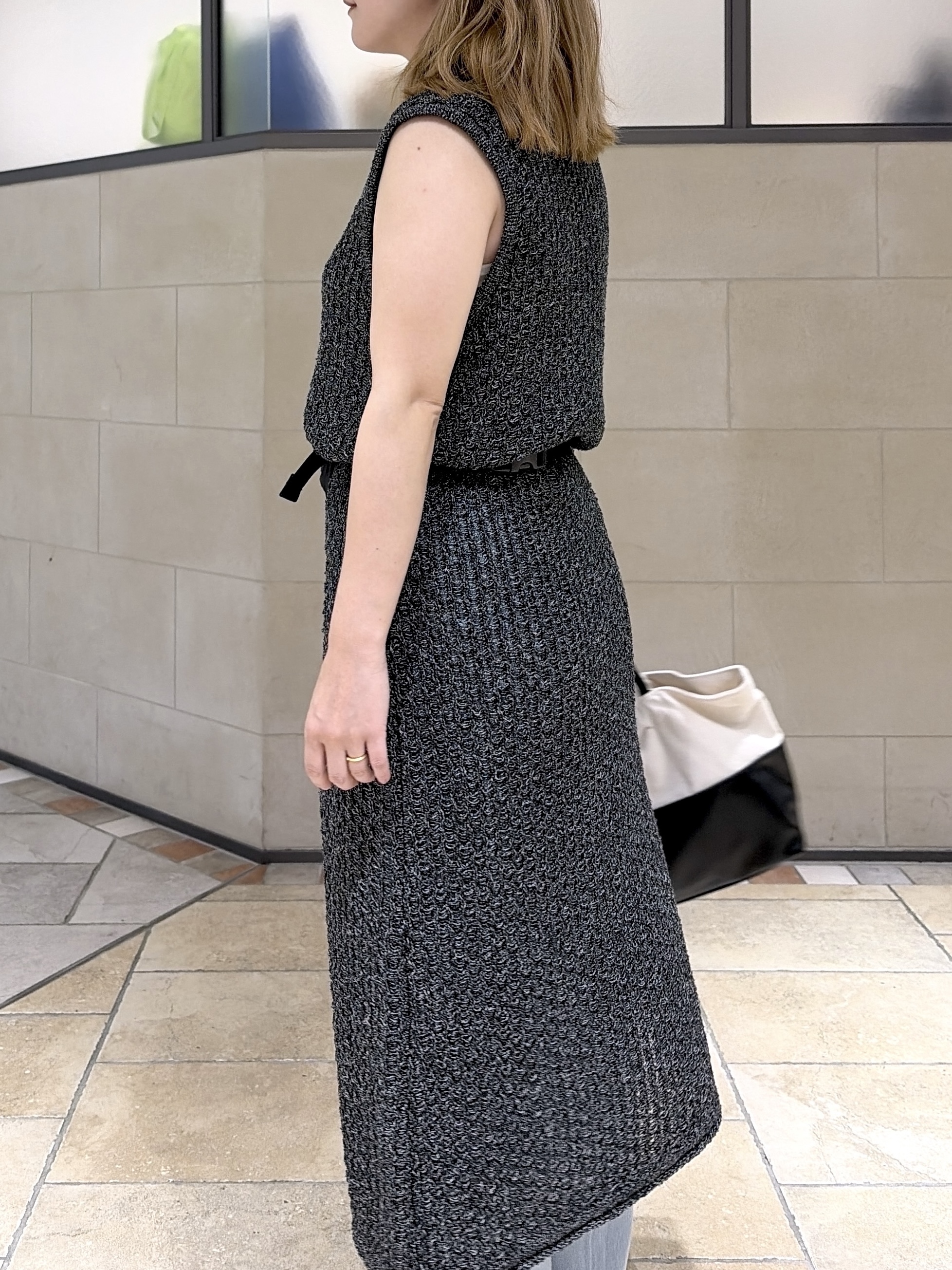 よねさんの「INDIVI｜メランジニットワンピース」を使ったコーディネート