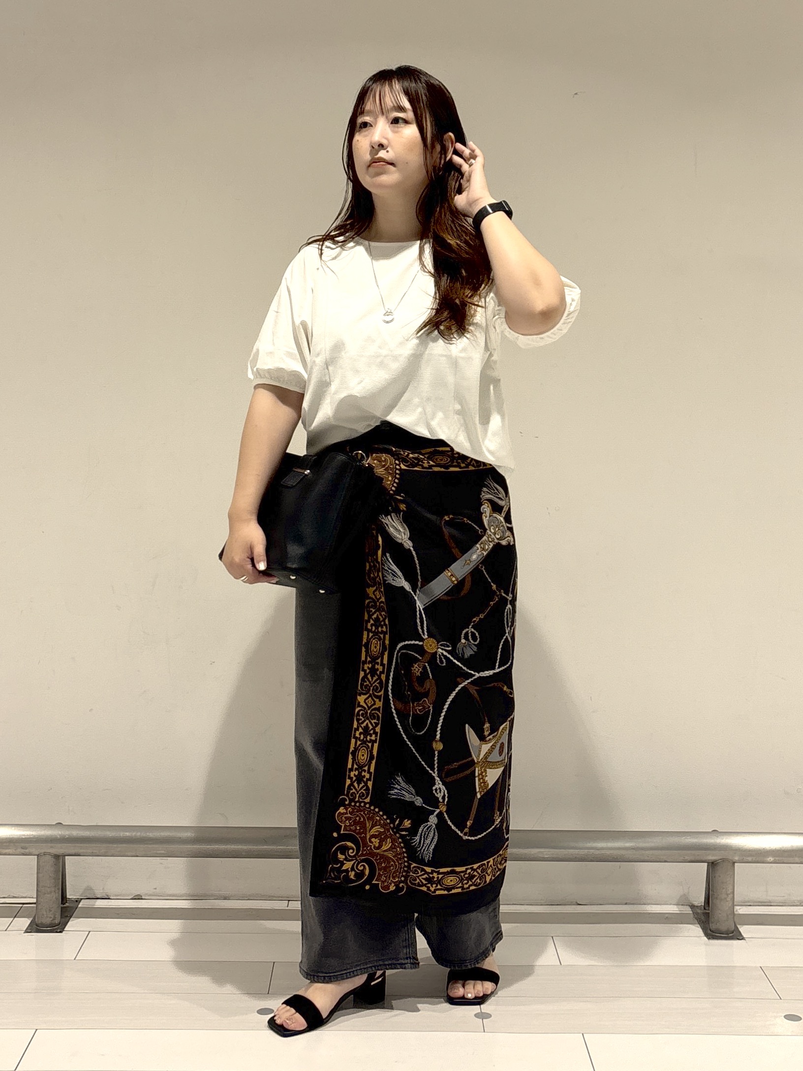 nakamuraさんの「Reflect｜【UVカット／接触冷感／吸水速乾】ギャザースリーブカットソー」を使ったコーディネート