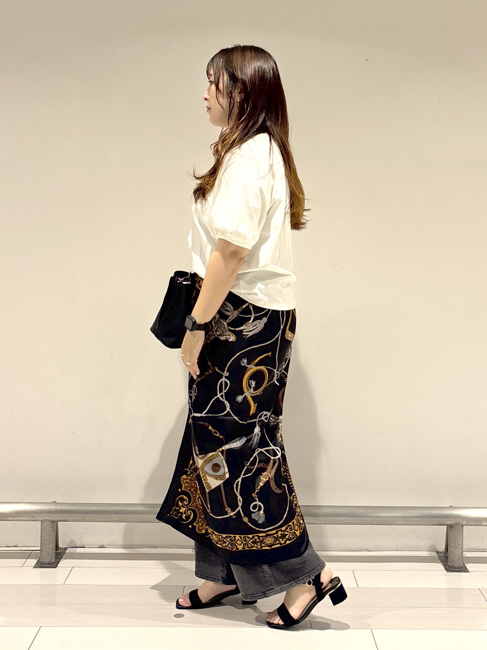 nakamuraさんの「Reflect｜【UVカット／接触冷感／吸水速乾】ギャザースリーブカットソー」を使ったコーディネート