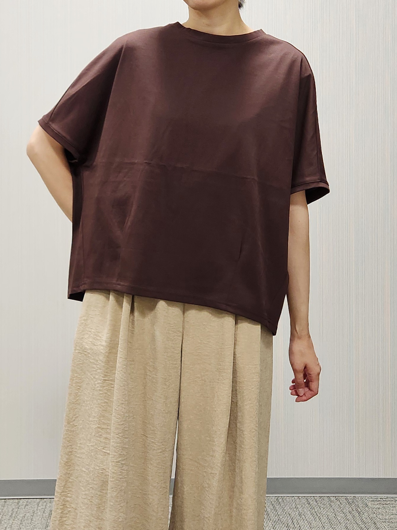 naraさんの「Dessin｜ピーチタッチ タックワイドパンツ」を使ったコーディネート