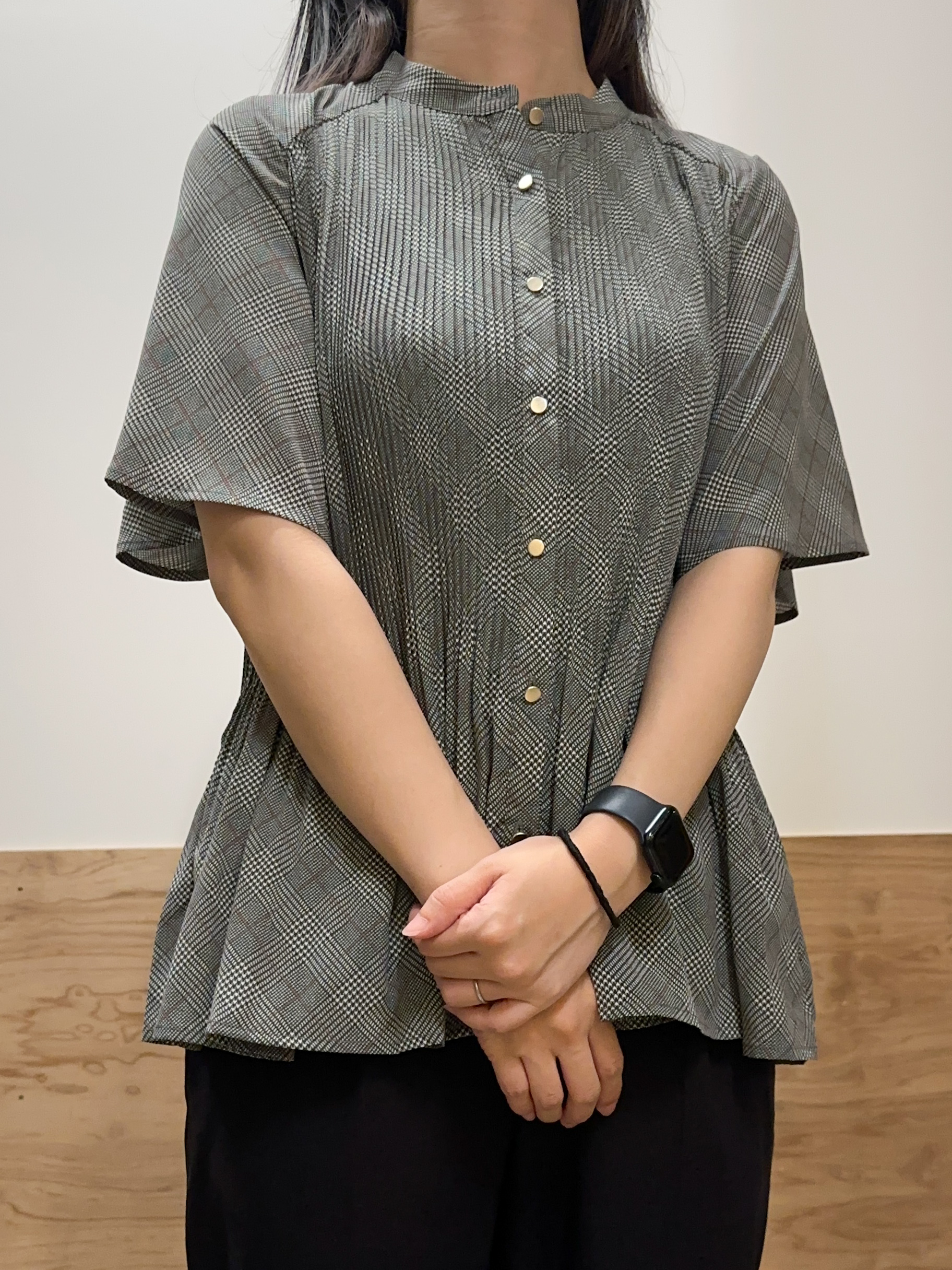 すーさんの「grove｜【体型カバー◎】大人フェミニン消しプリーツブラウス」を使ったコーディネート