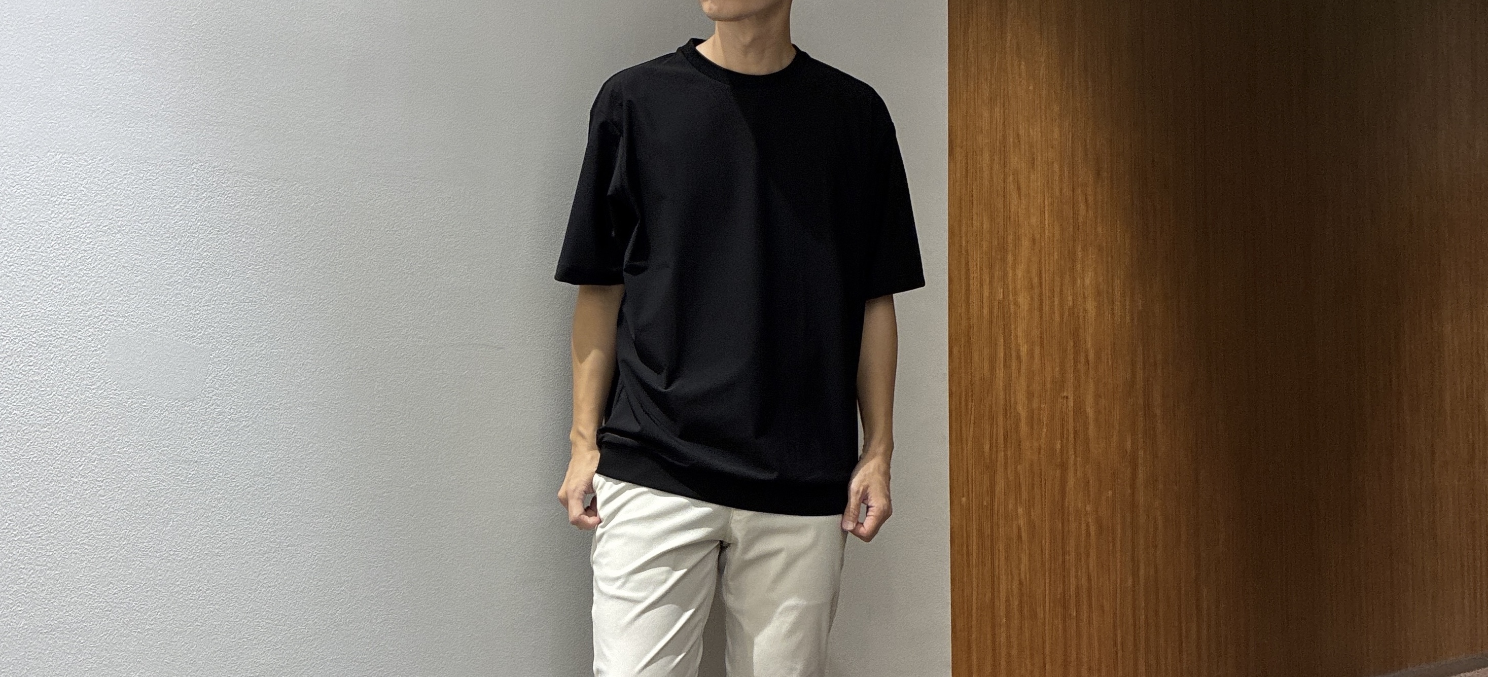 わいずみさんの「TAKEO KIKUCHI｜【日本製】DotAir（R）サッカー7分袖シャツ」を使ったコーディネート