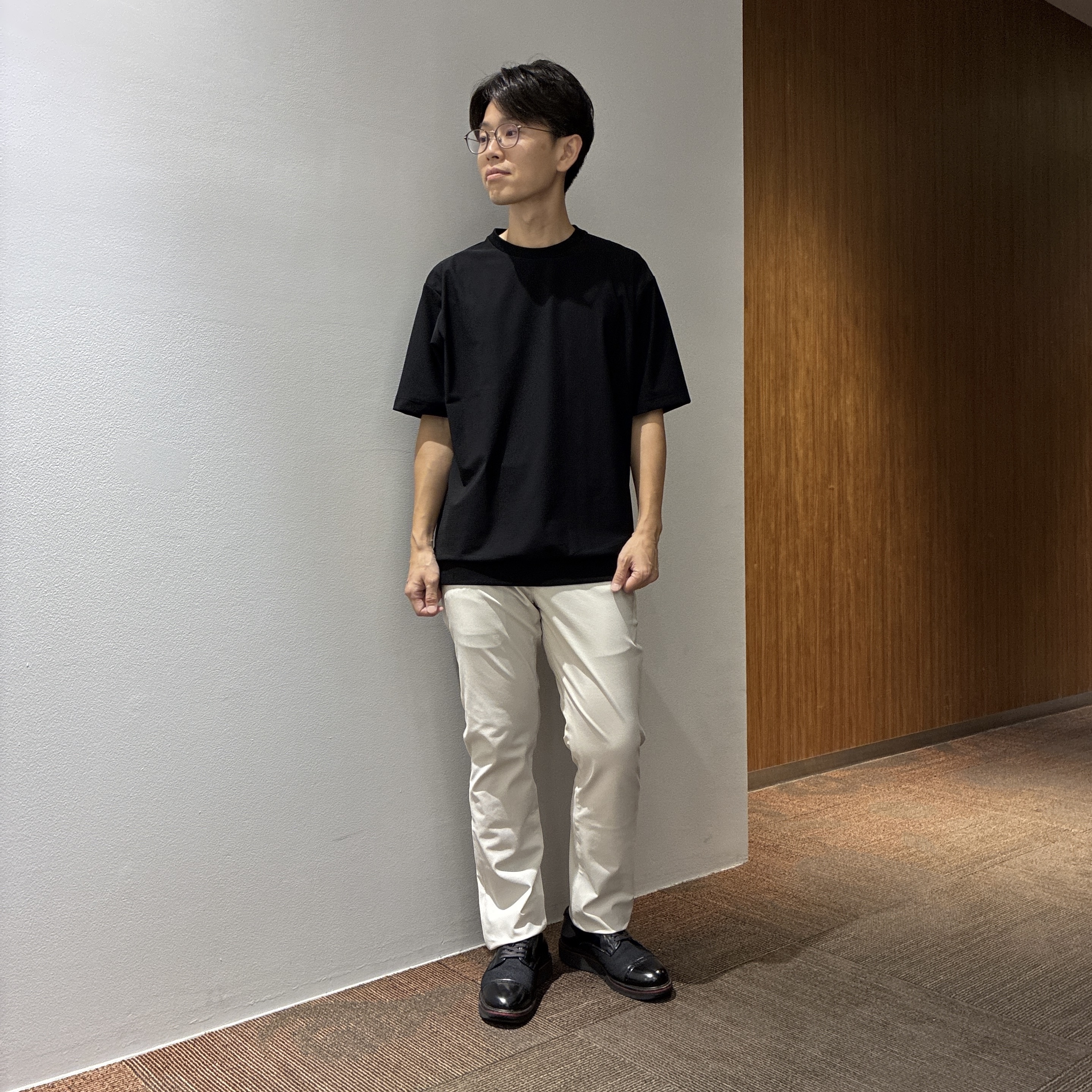 わいずみさんの「TAKEO KIKUCHI｜【日本製】DotAir（R）サッカー7分袖シャツ」を使ったコーディネート