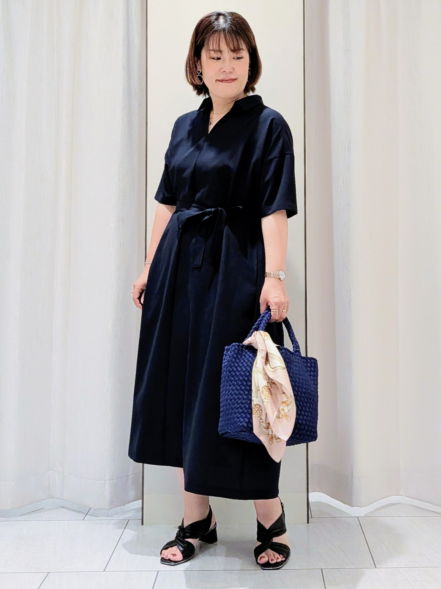 Onumaさんの「UNTITLED｜【初秋も活躍/UVカット/接触冷感】エアリークールワンピース」を使ったコーディネート