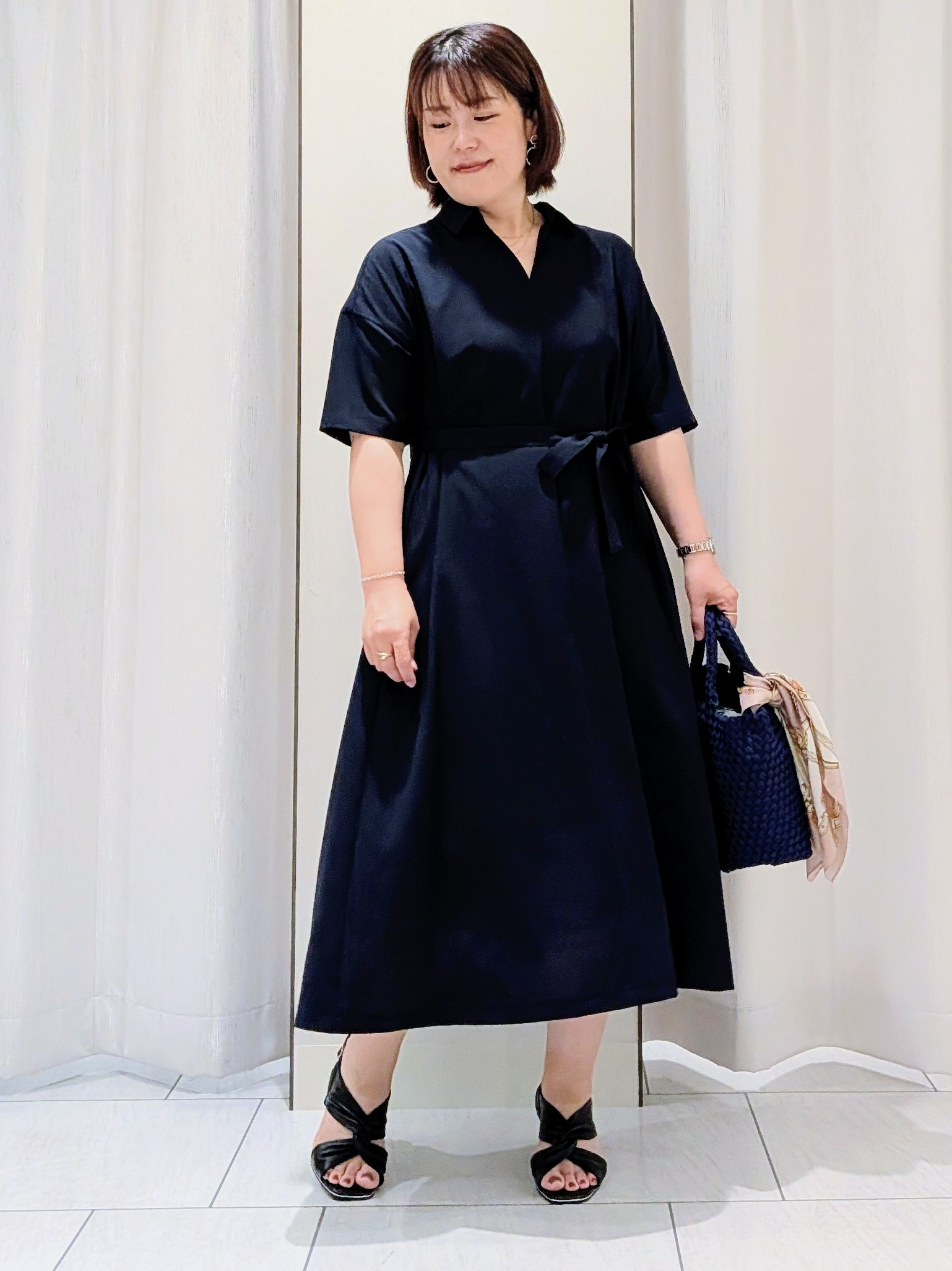 Onumaさんの「UNTITLED｜【初秋も活躍/UVカット/接触冷感】エアリークールワンピース」を使ったコーディネート