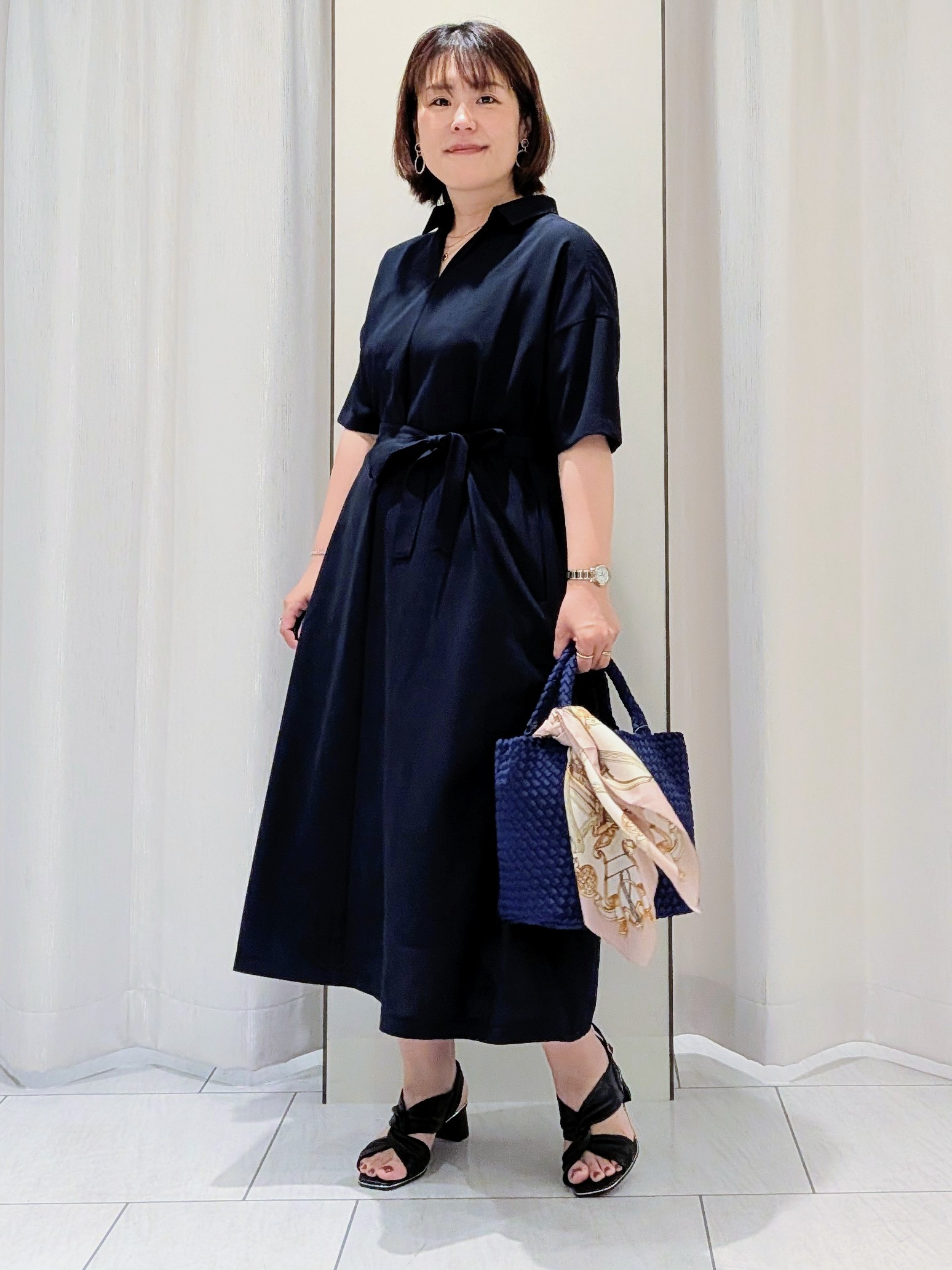 Onumaさんの「UNTITLED｜【初秋も活躍/UVカット/接触冷感】エアリークールワンピース」を使ったコーディネート