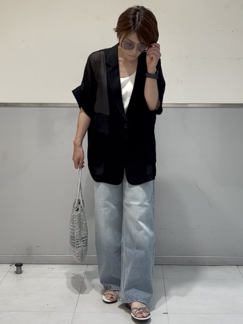 Yukaさんの「index｜メッシュテーラードジャケット【洗濯機OK】」を使ったコーディネート