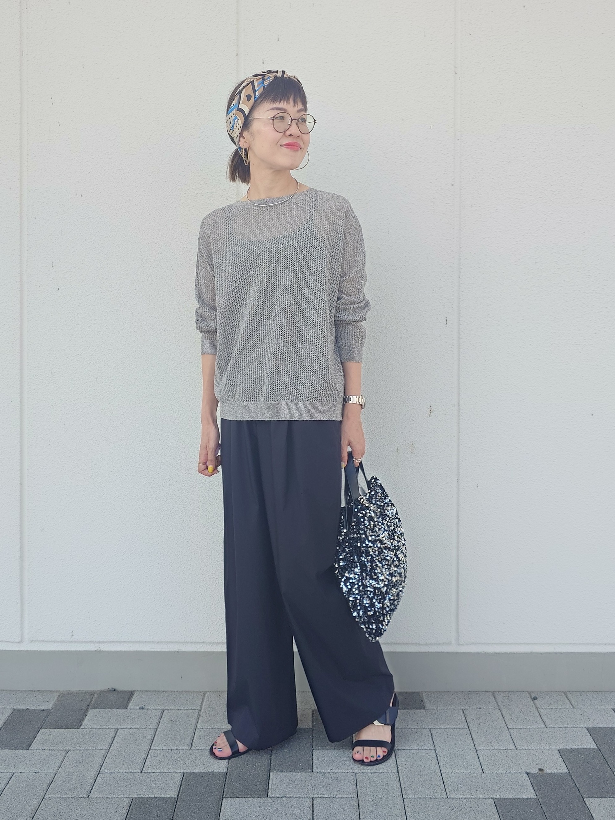MUTSUKOさんの「UNTITLED｜◆シアーメッシュニット」を使ったコーディネート