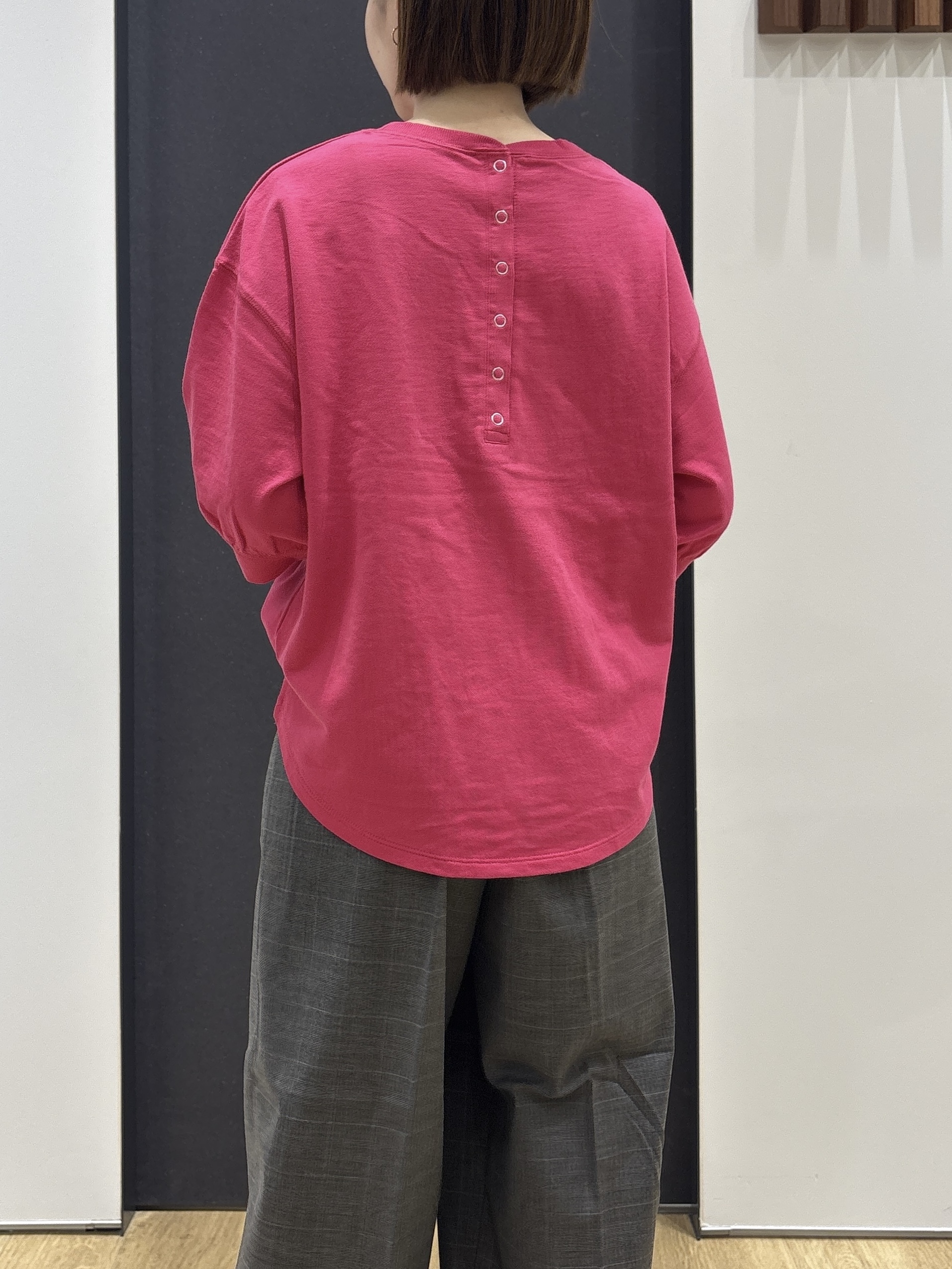 risaさんの「Dessin｜【高レビュー/洗える/XS-L】バックヘンリーミニ裏毛 5分袖」を使ったコーディネート