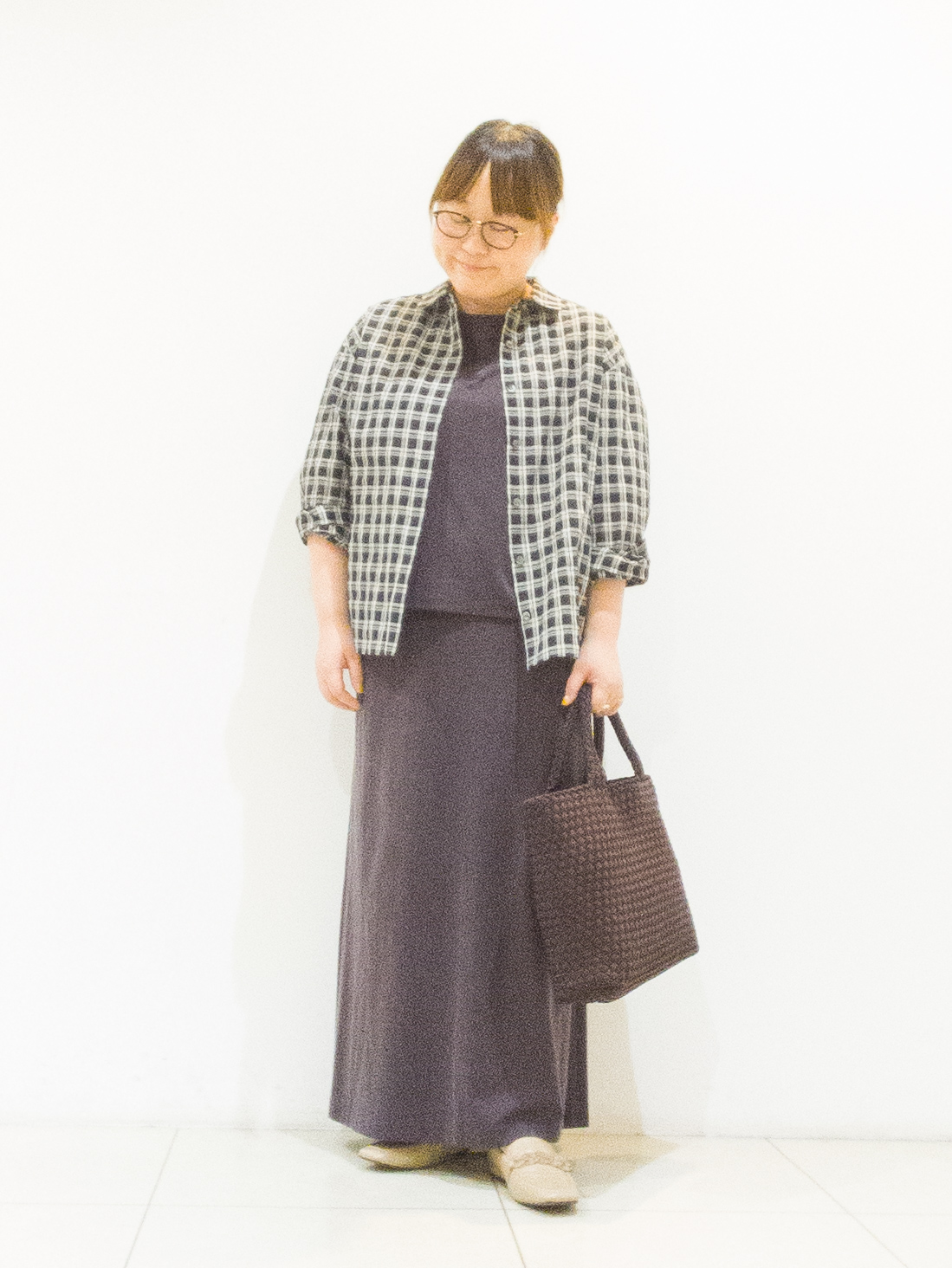 takedaさんの「UNTITLED｜シアーチェックシャツブラウス」を使ったコーディネート