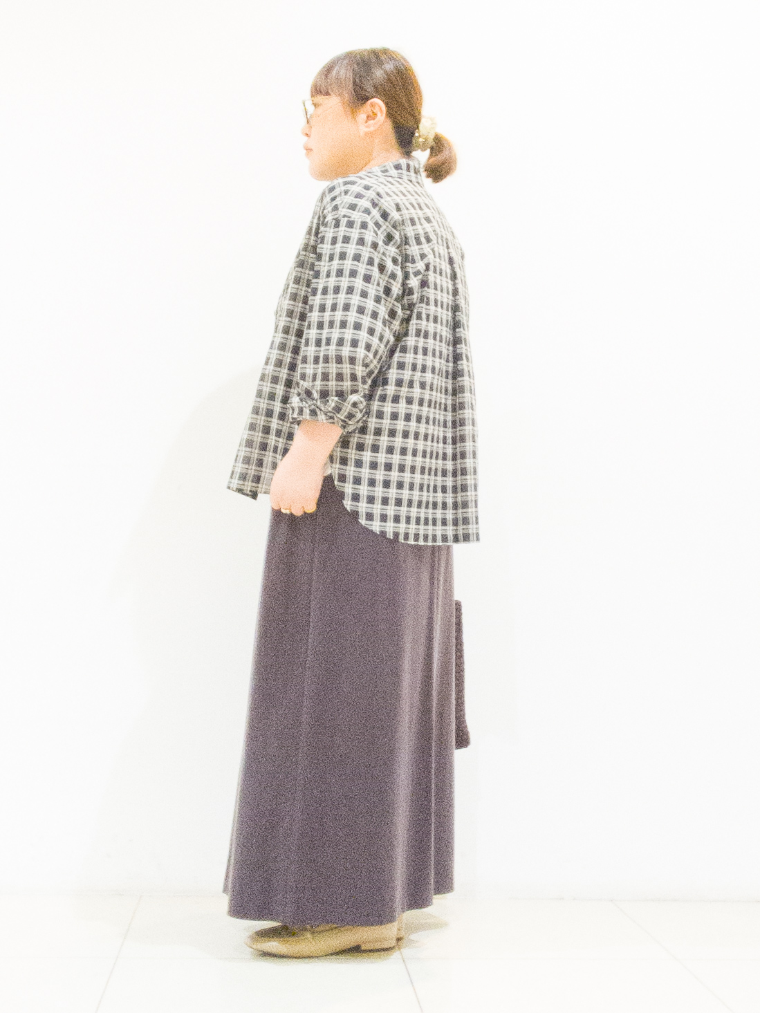 takedaさんの「UNTITLED｜シアーチェックシャツブラウス」を使ったコーディネート