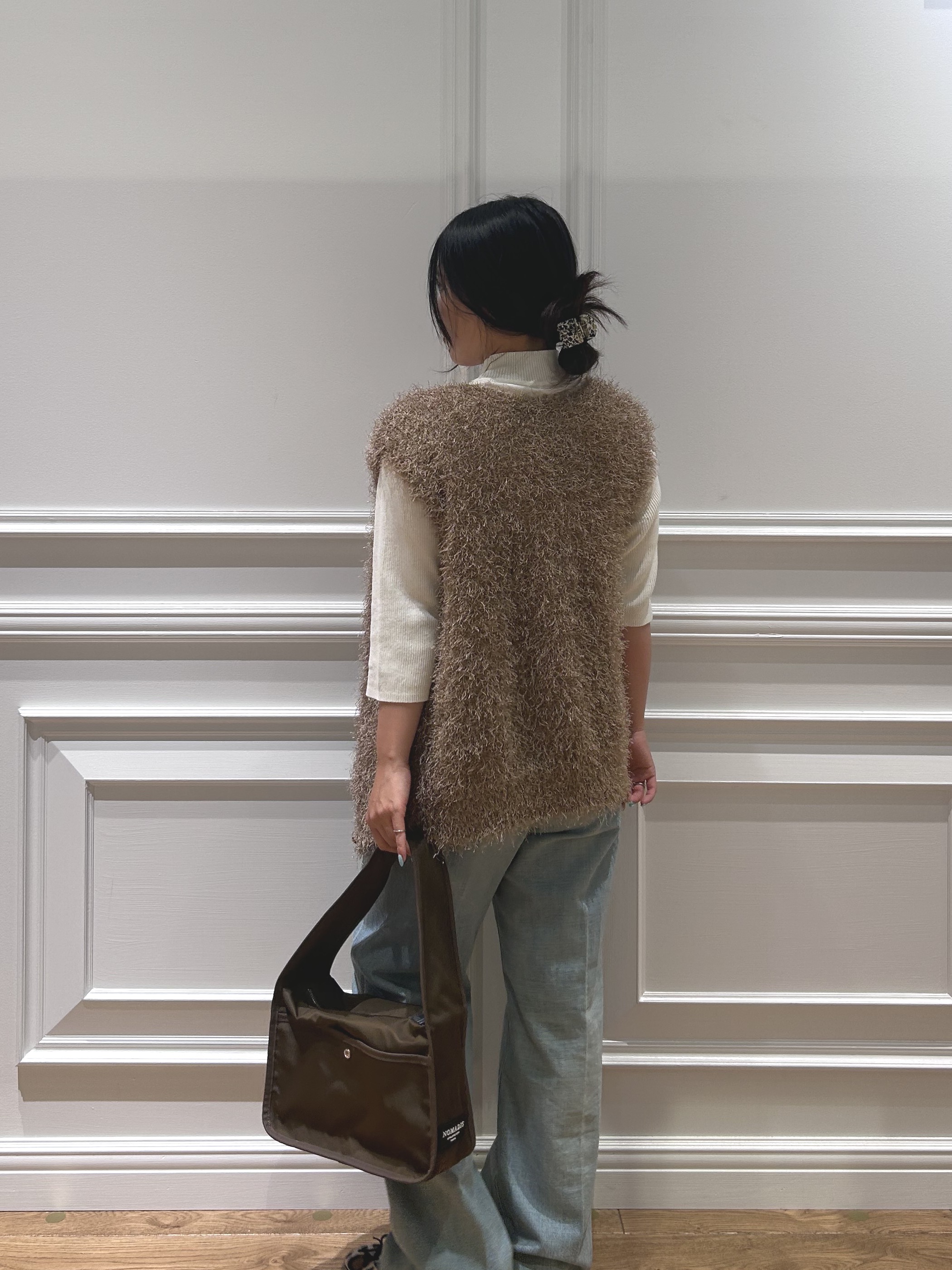 とりみさんの「DRESSTERIOR｜【接触冷感】クールタッチ ハーフスリーブニット」を使ったコーディネート