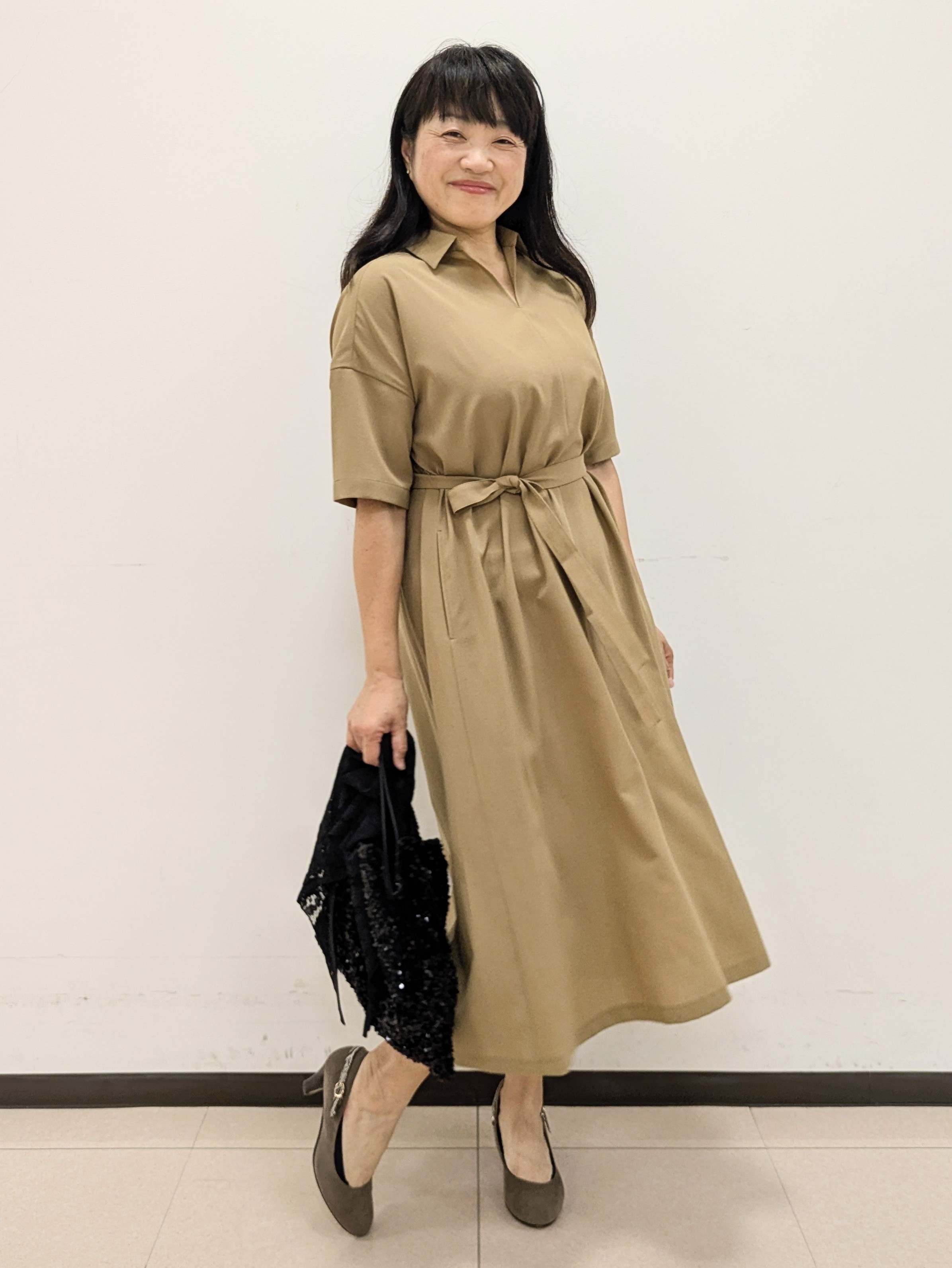 ともさんの「UNTITLED｜【初秋も活躍/UVカット/接触冷感】エアリークールワンピース」を使ったコーディネート