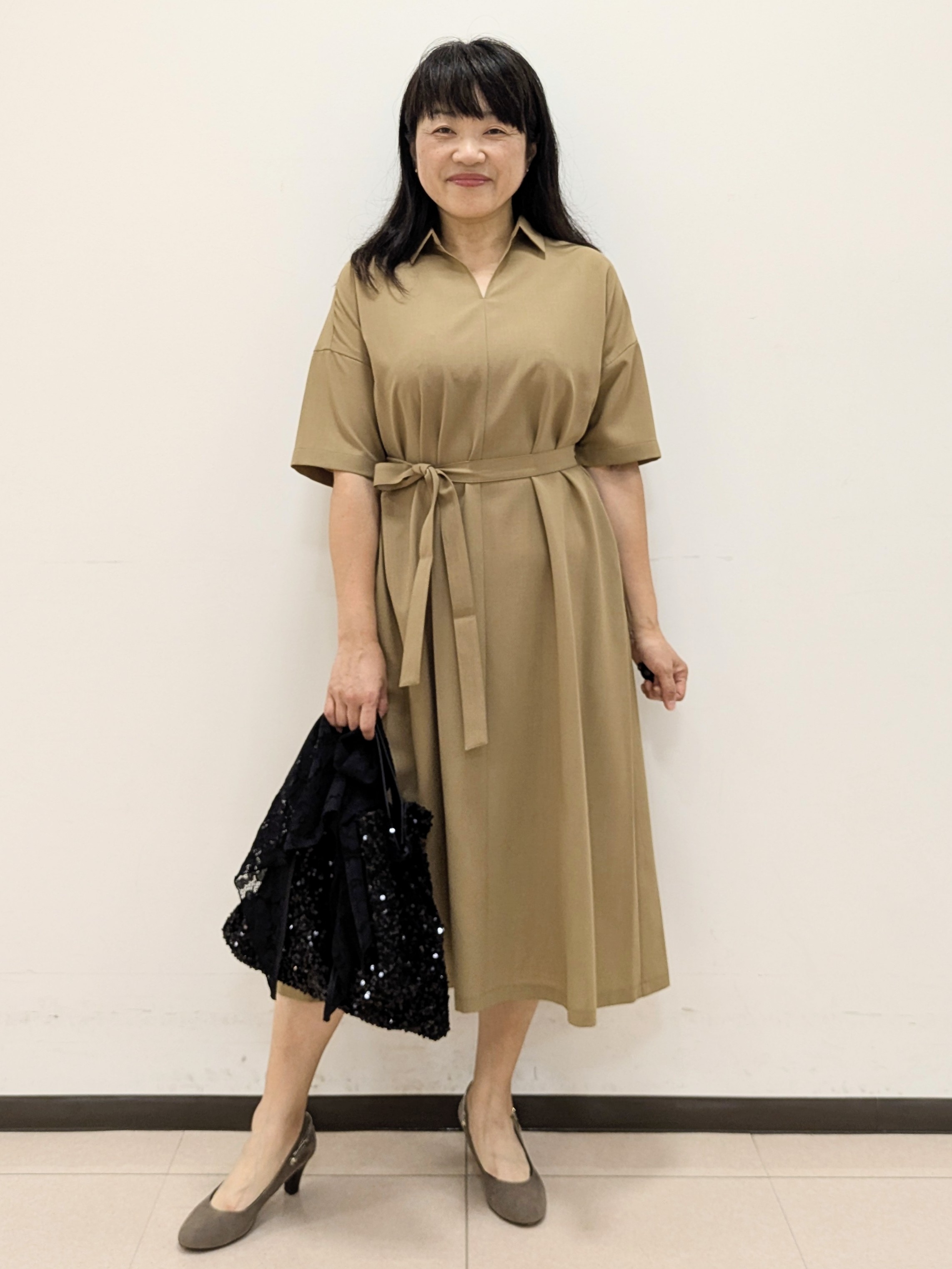 ともさんの「UNTITLED｜【初秋も活躍/UVカット/接触冷感】エアリークールワンピース」を使ったコーディネート
