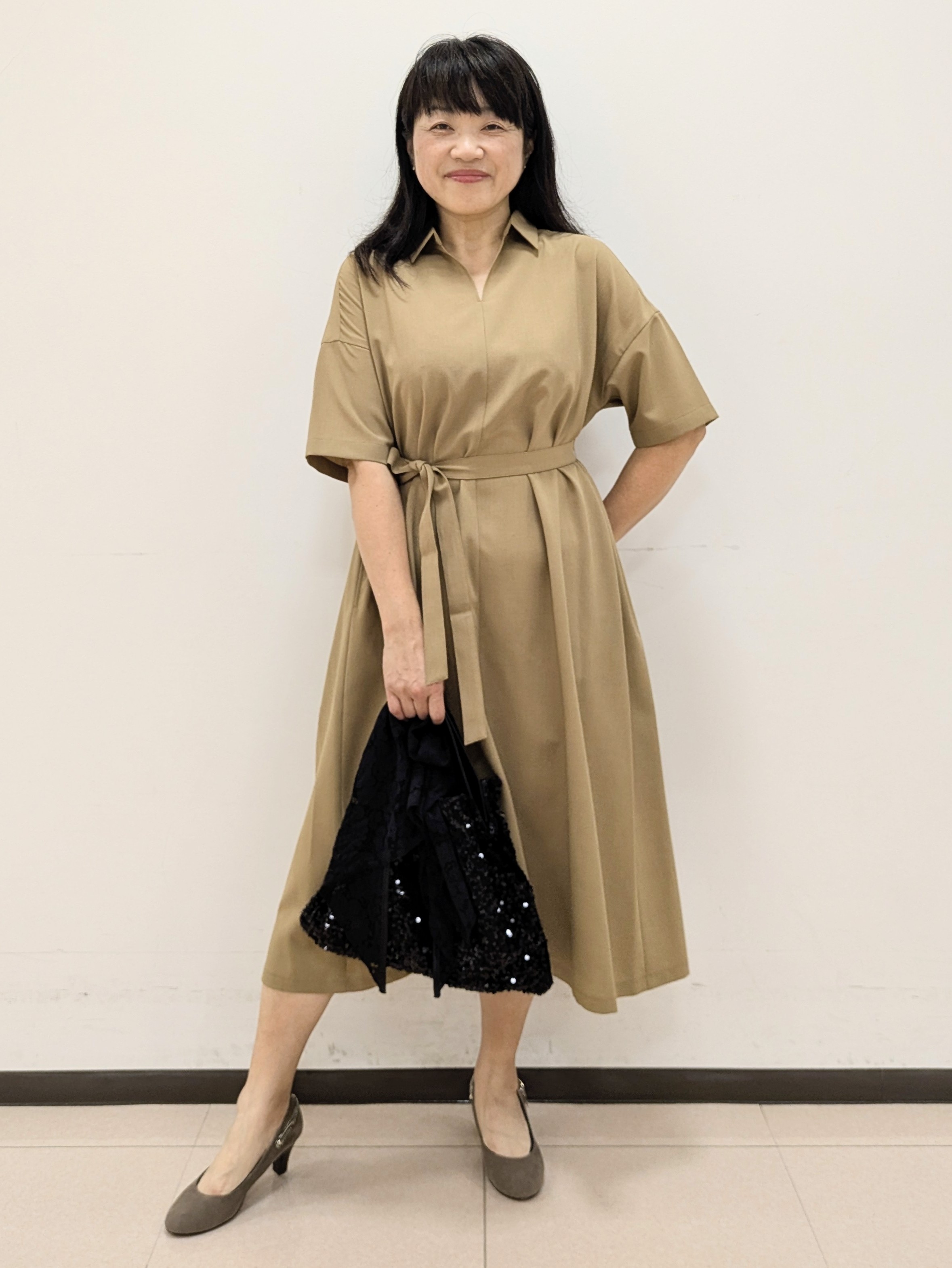 ともさんの「UNTITLED｜【初秋も活躍/UVカット/接触冷感】エアリークールワンピース」を使ったコーディネート
