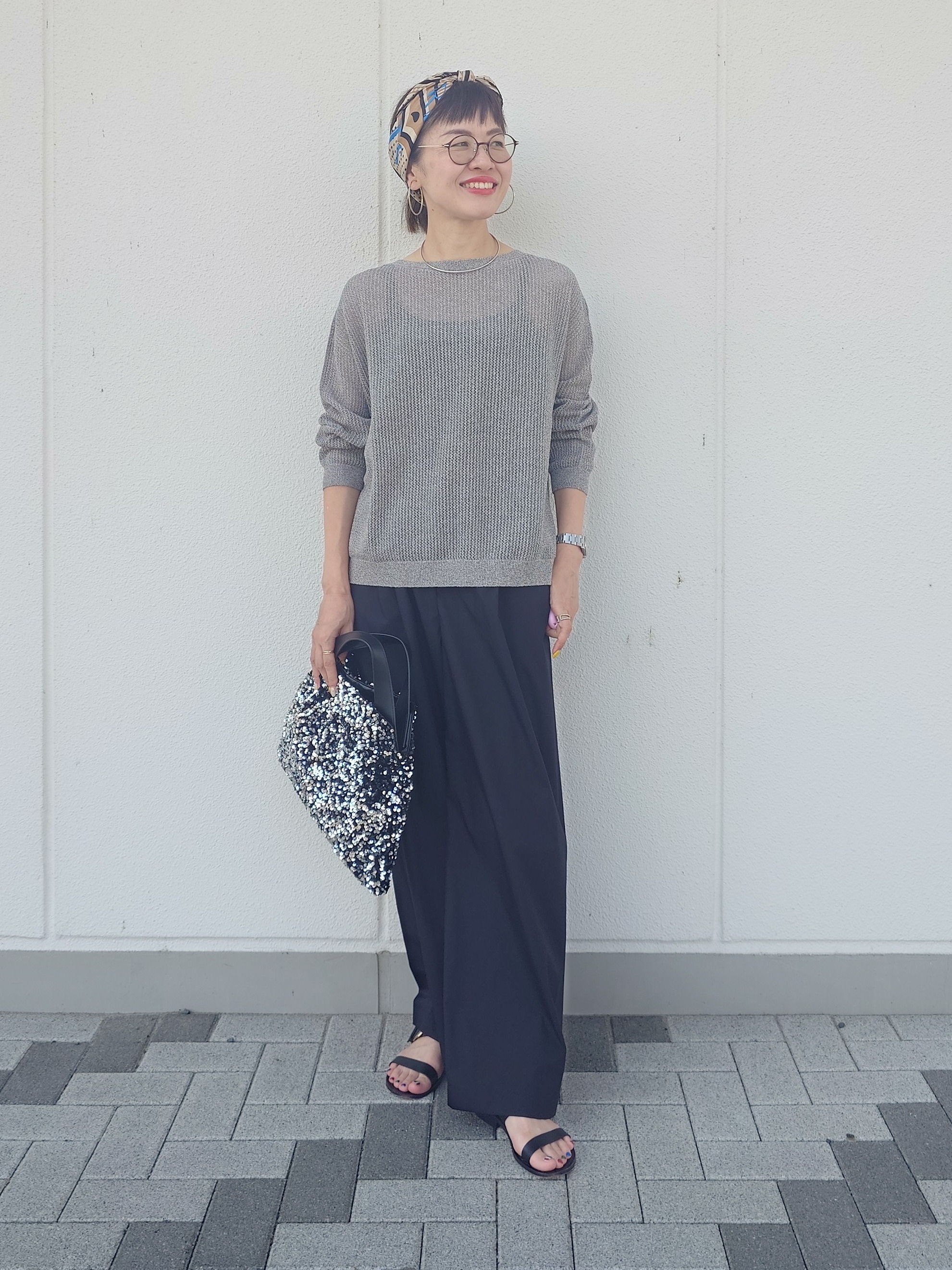 MUTSUKOさんの「UNTITLED｜◆シアーメッシュニット」を使ったコーディネート