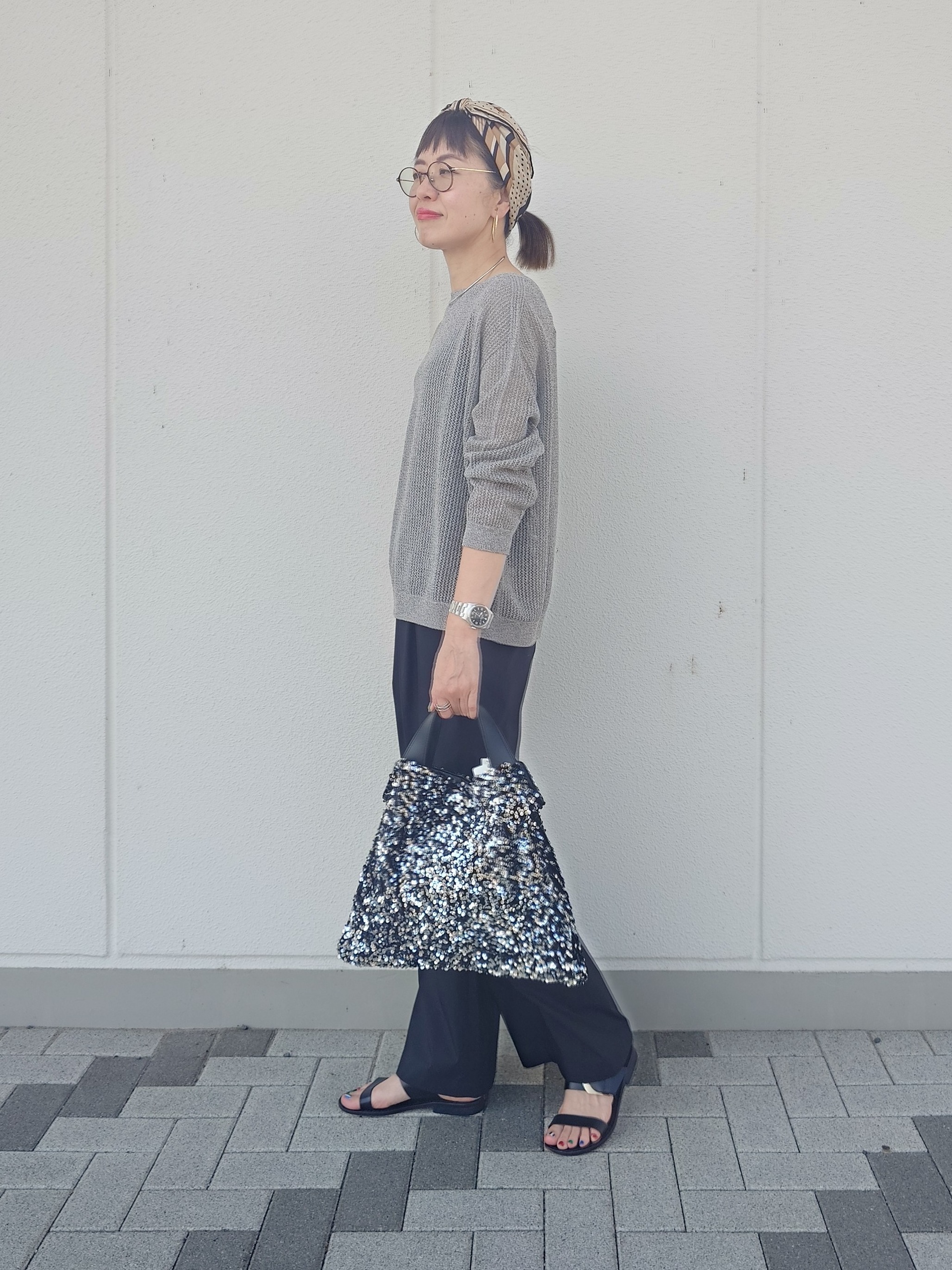 MUTSUKOさんの「UNTITLED｜◆シアーメッシュニット」を使ったコーディネート