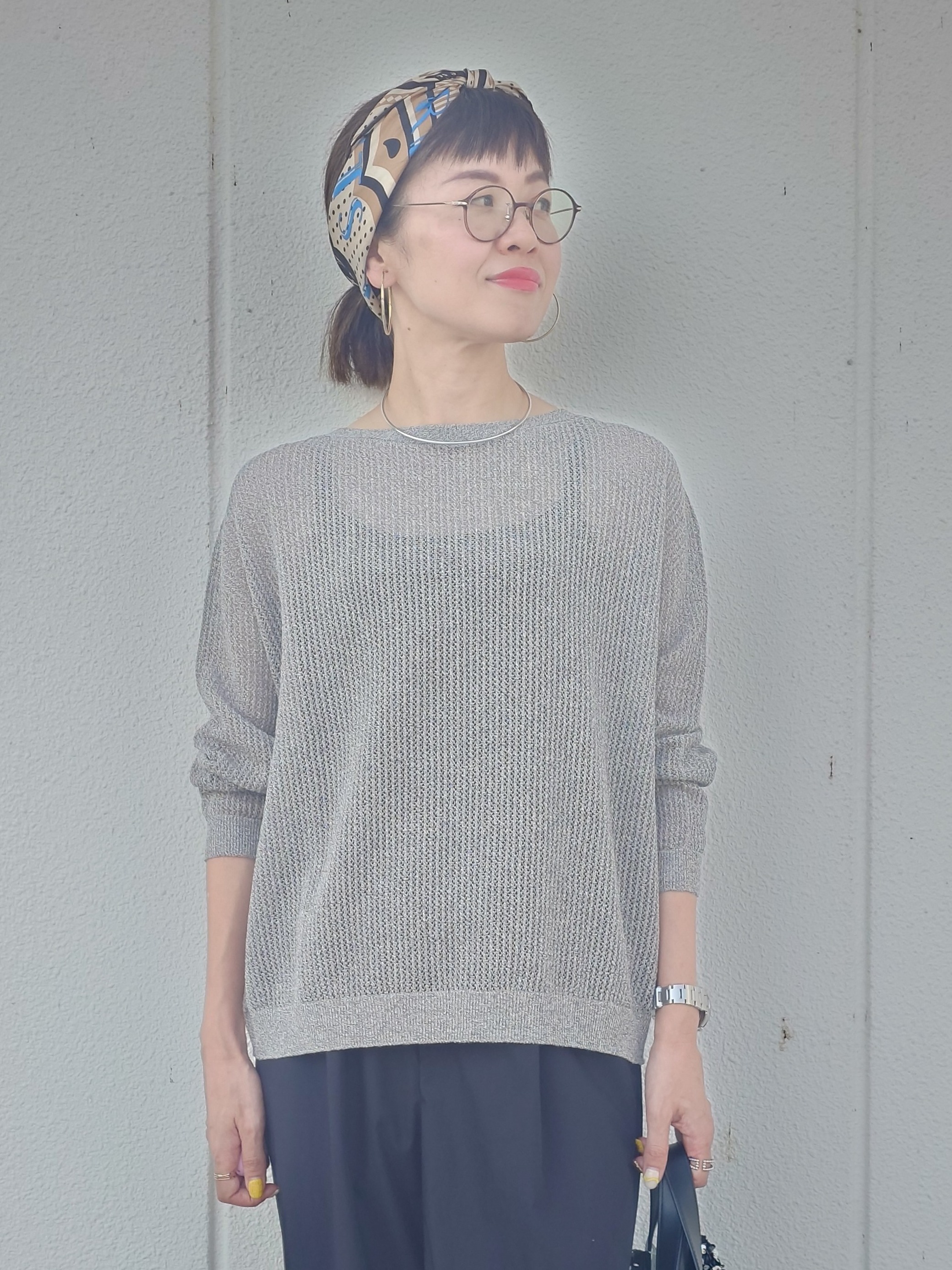 MUTSUKOさんの「UNTITLED｜◆シアーメッシュニット」を使ったコーディネート