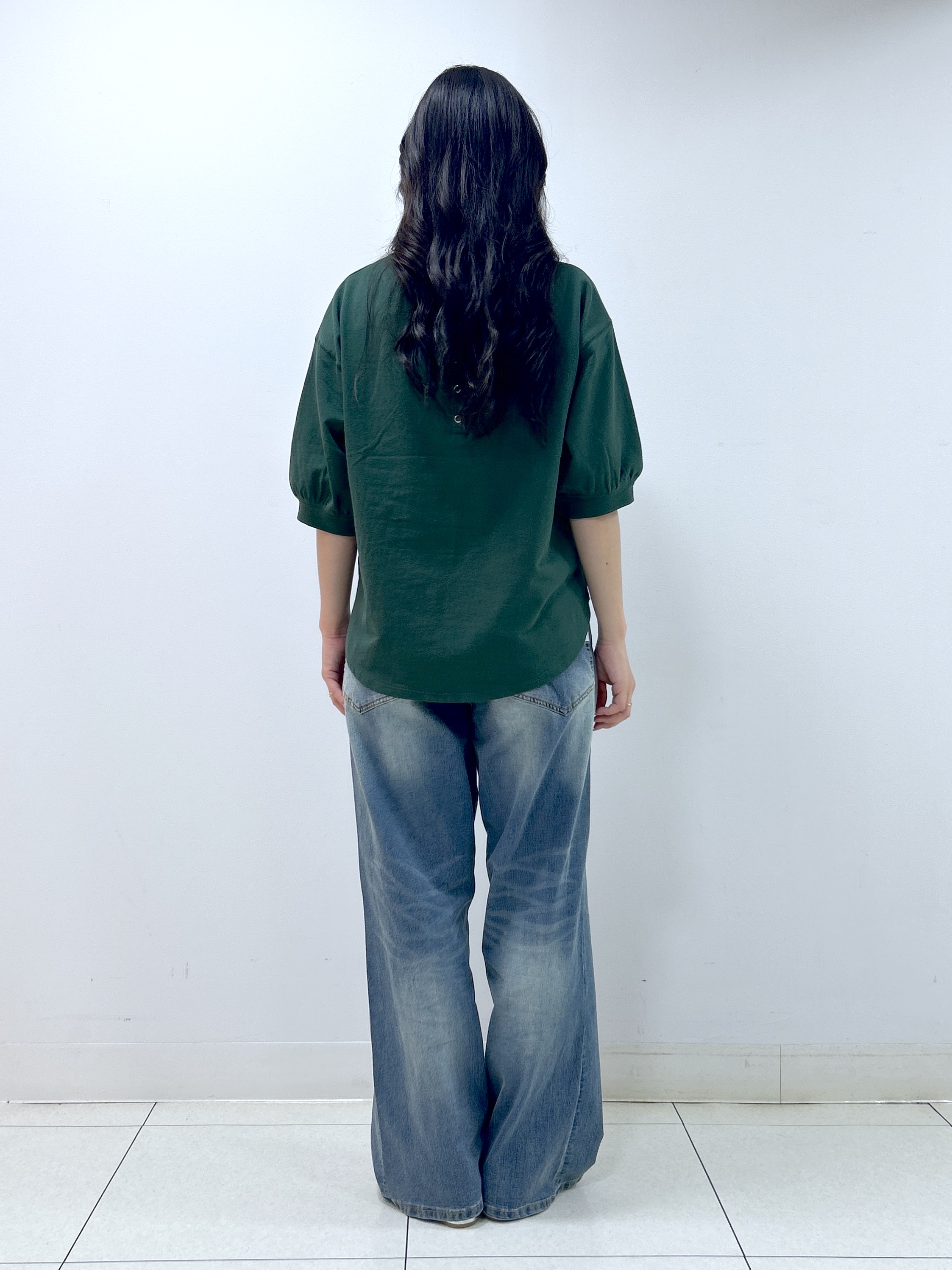 Kaiさんの「Dessin｜【高レビュー/洗える/XS-L】バックヘンリーミニ裏毛 5分袖」を使ったコーディネート