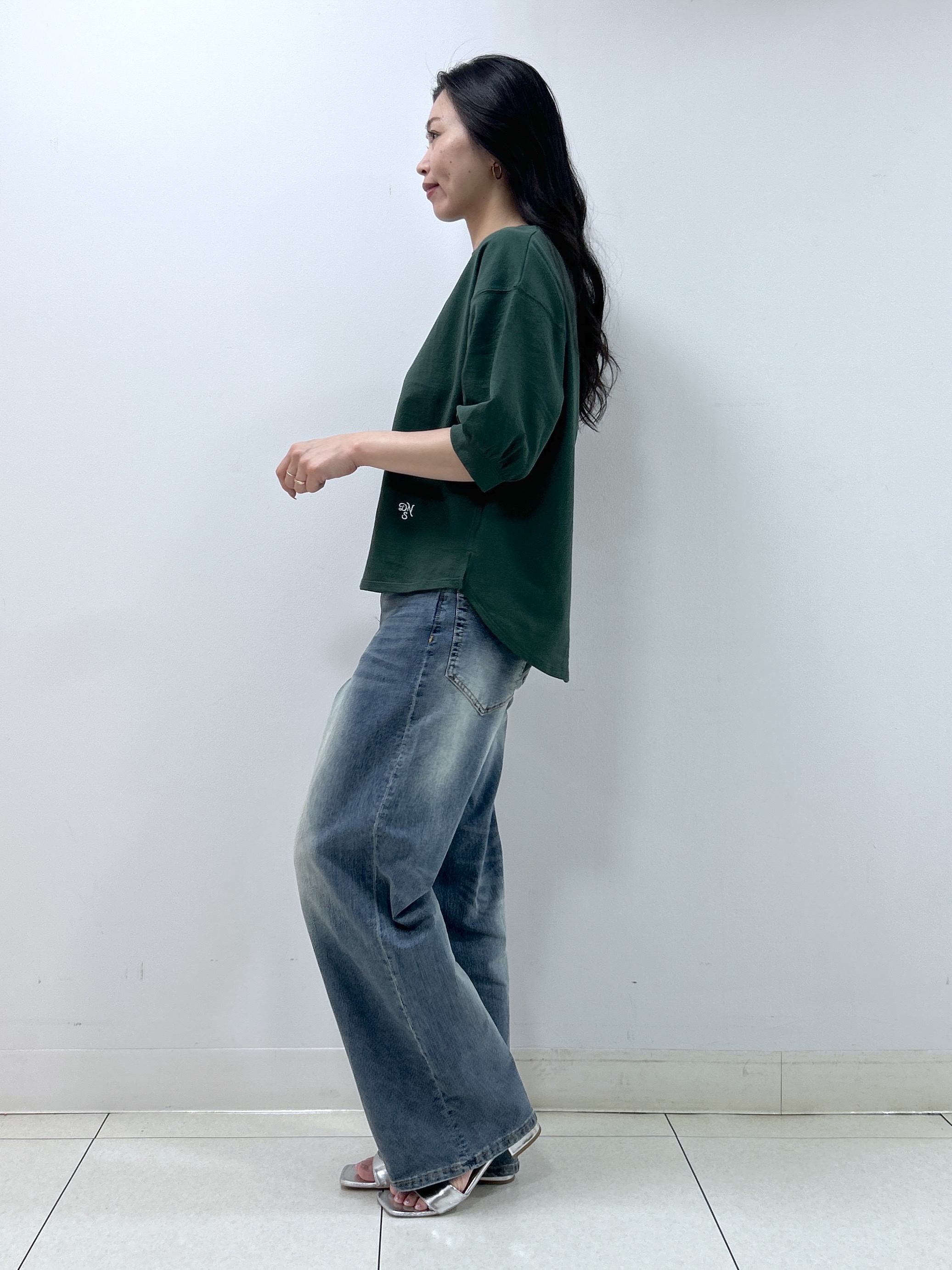Kaiさんの「Dessin｜【高レビュー/洗える/XS-L】バックヘンリーミニ裏毛 5分袖」を使ったコーディネート