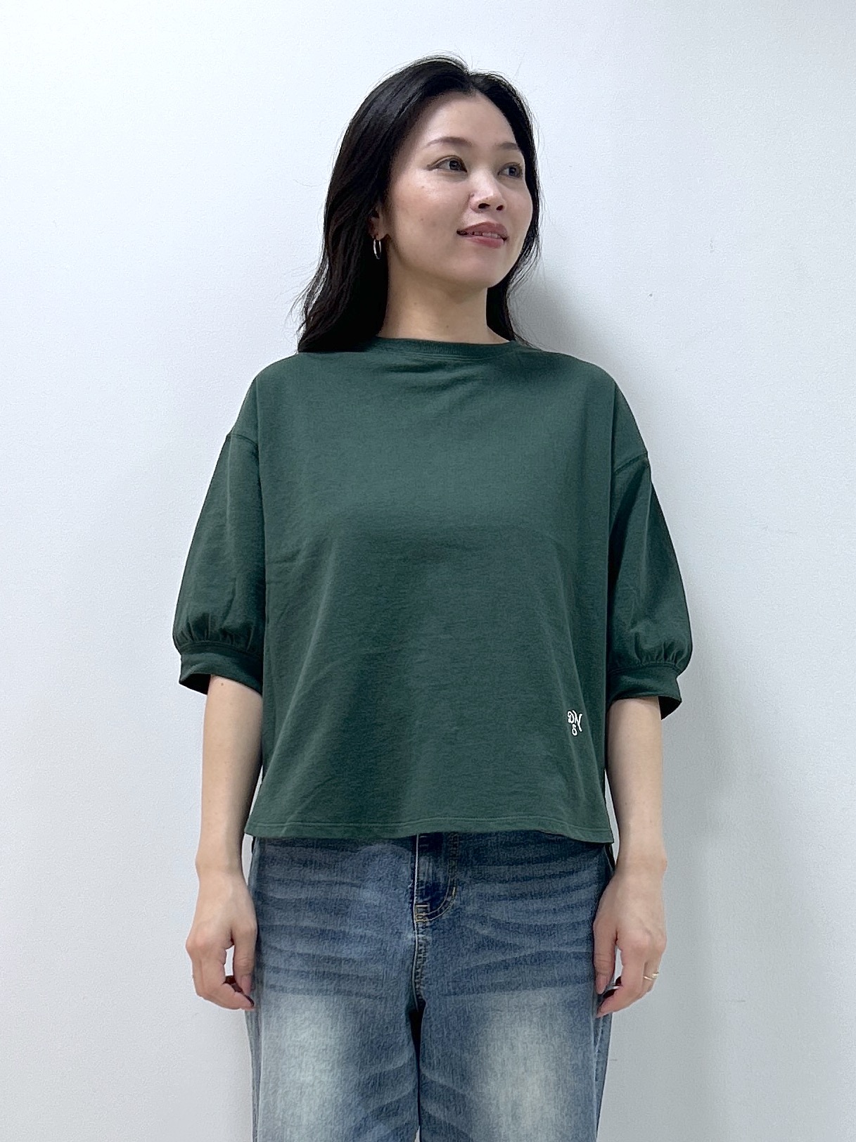 Kaiさんの「Dessin｜【高レビュー/洗える/XS-L】バックヘンリーミニ裏毛 5分袖」を使ったコーディネート