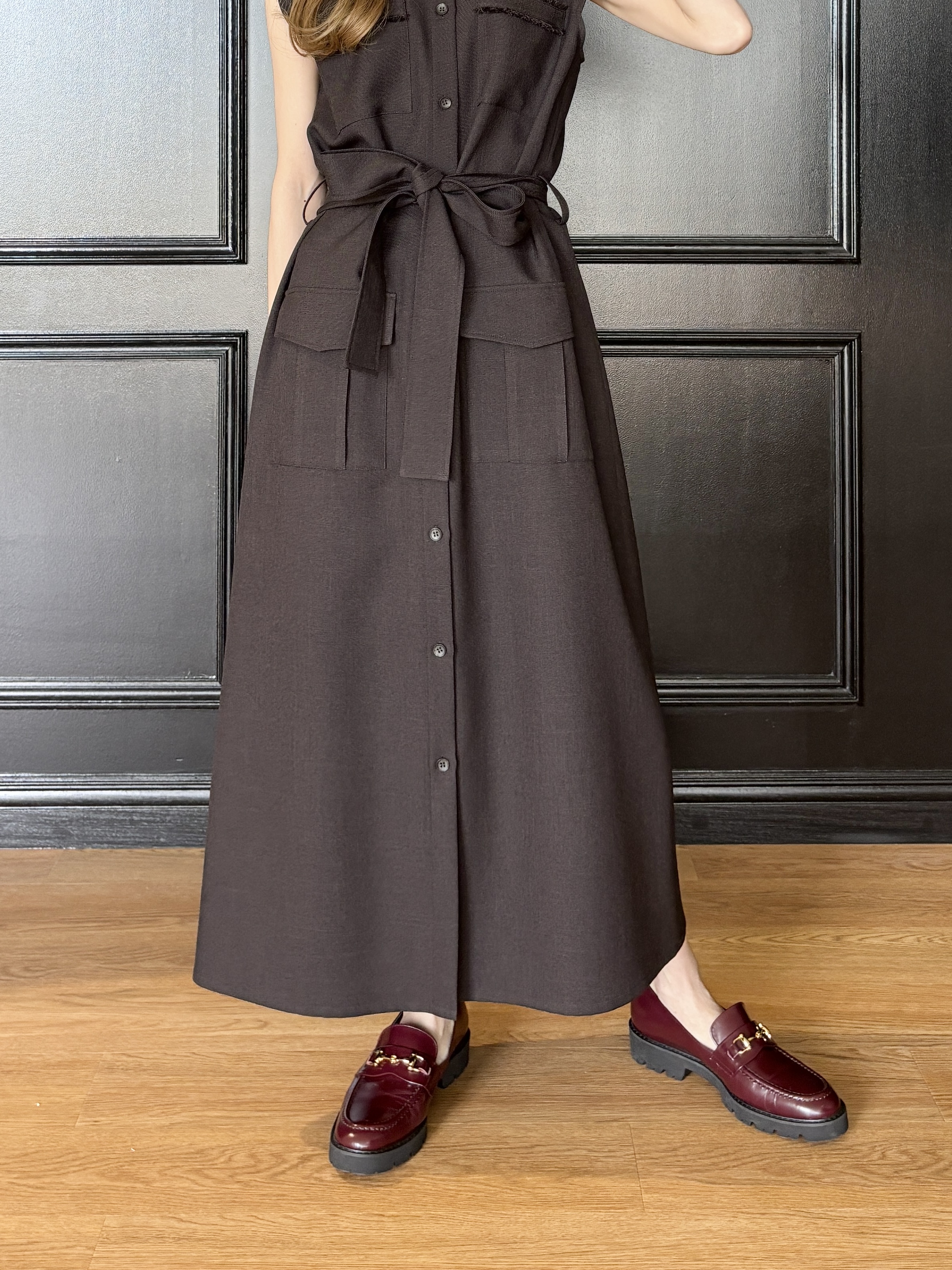 清水夏姫さんの「DRESSTERIOR｜【日本製/軽量/本革】ビットローファー」を使ったコーディネート