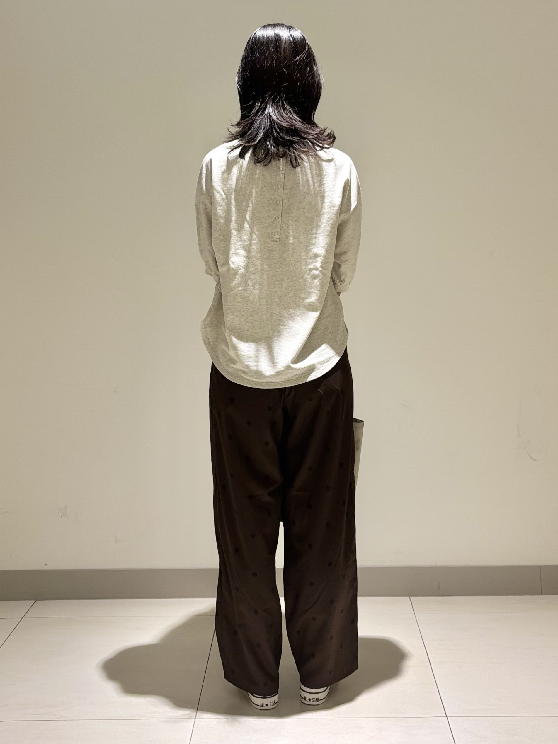 mayuさんの「Dessin｜【高レビュー/洗える/XS-L】バックヘンリーミニ裏毛 5分袖」を使ったコーディネート